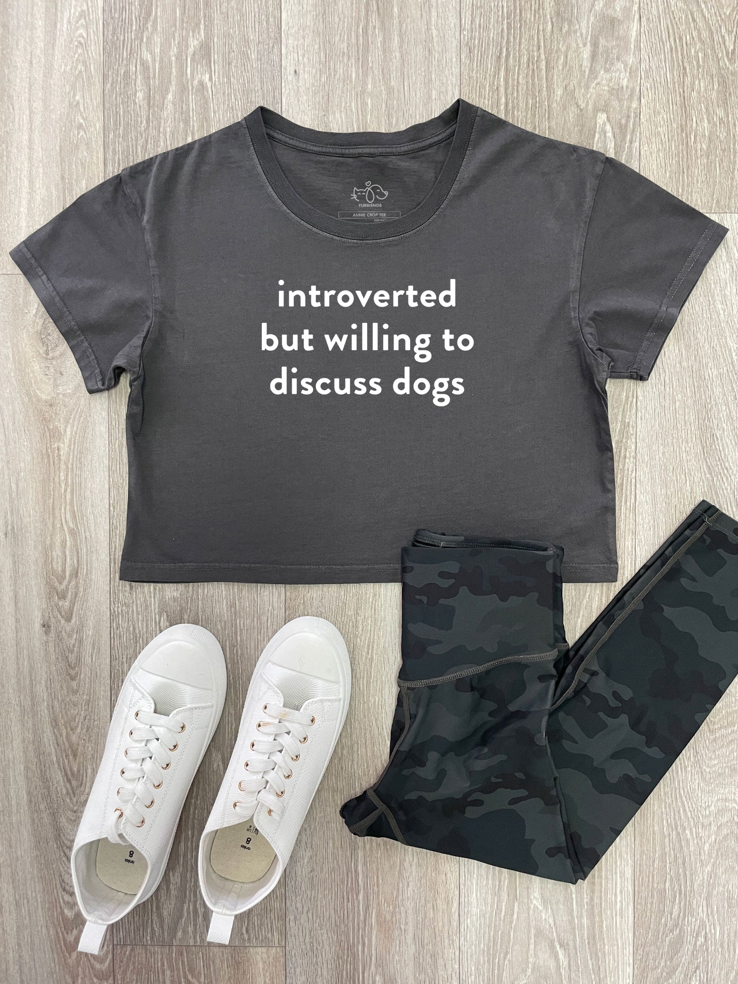 Introverted But Willing To Discuss Dogs Annie Crop Tee