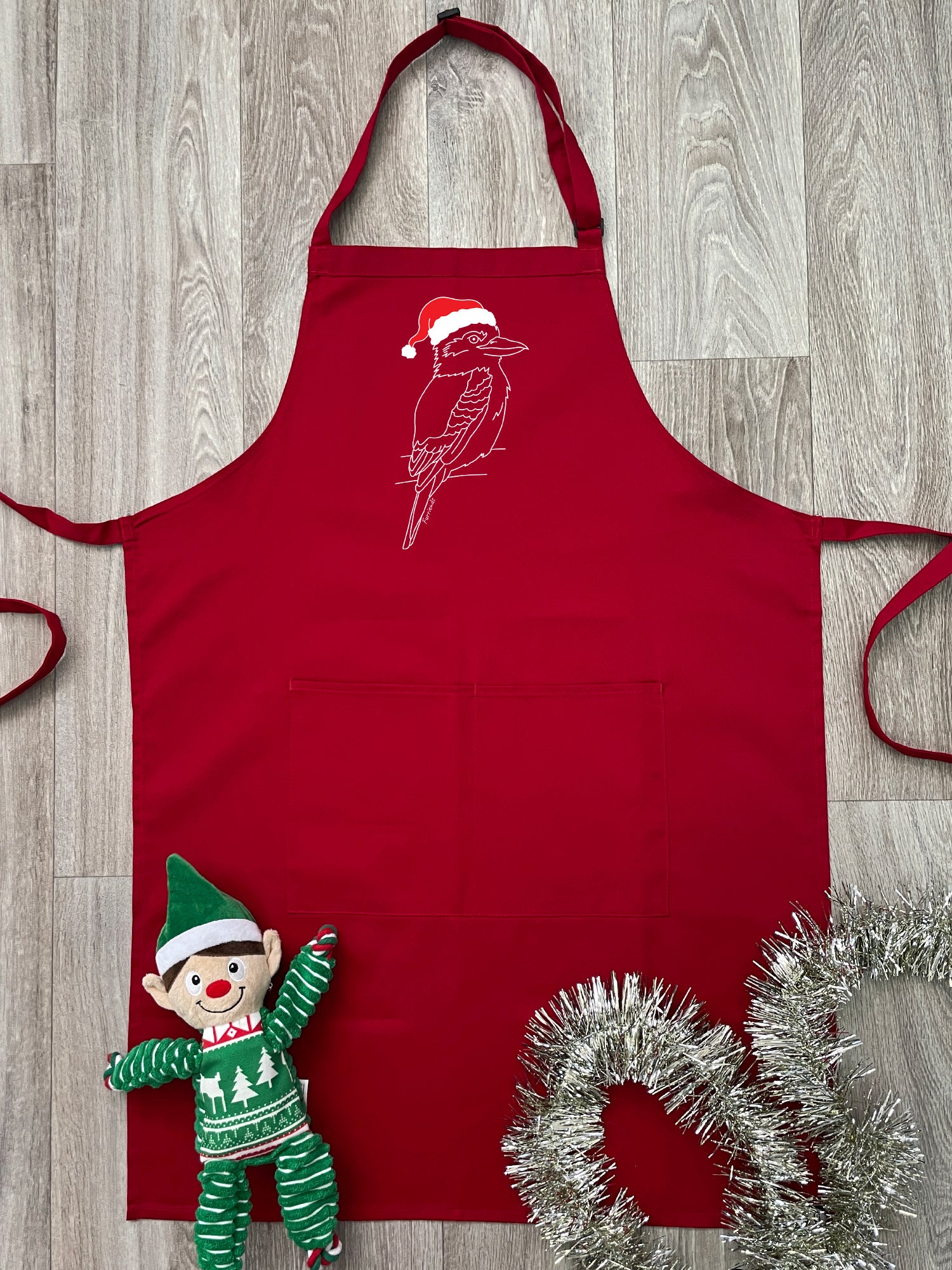 Kookaburra Christmas Edition Bib Apron