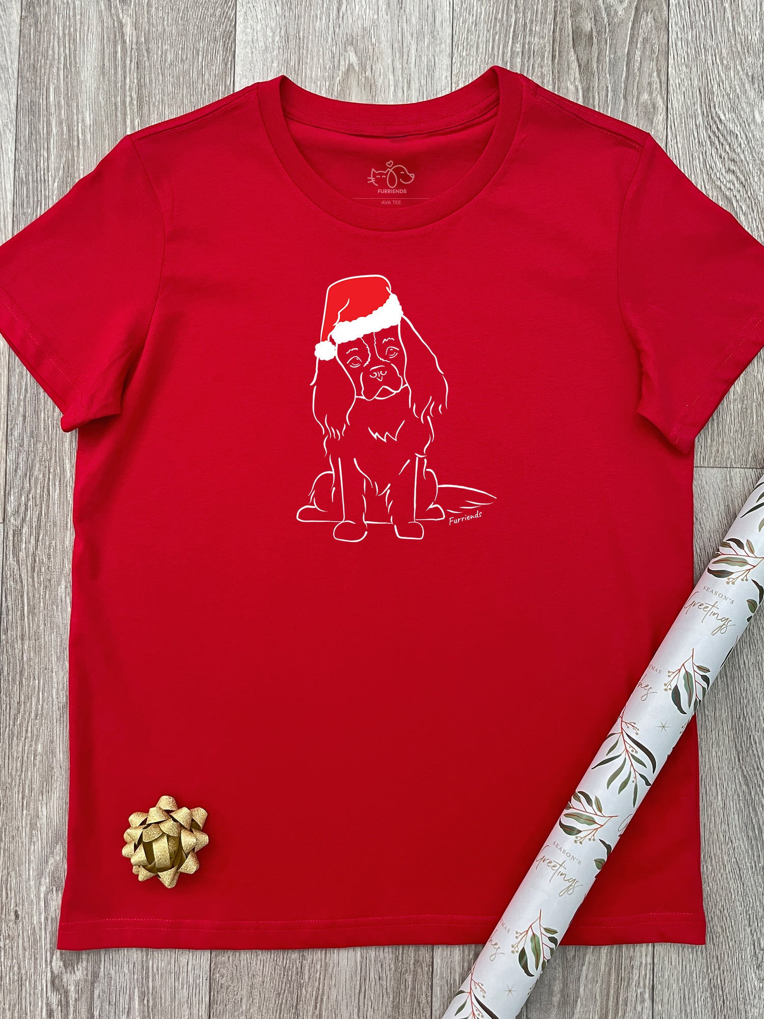 Cavalier King Charles Spaniel Christmas Edition Ava Women's Regular Fit Tee