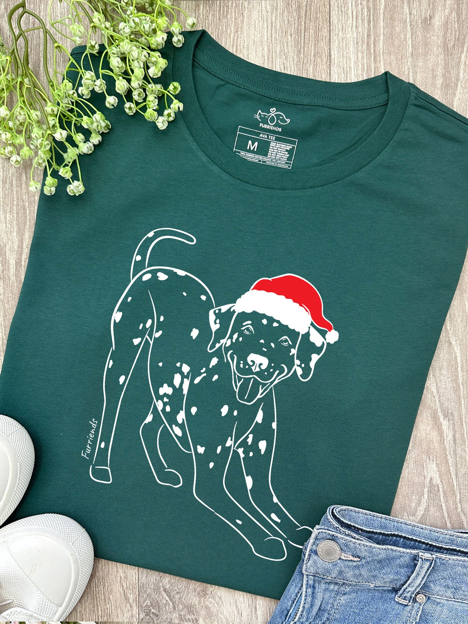 Dalmatian Christmas Edition Ava Women's Regular Fit Tee