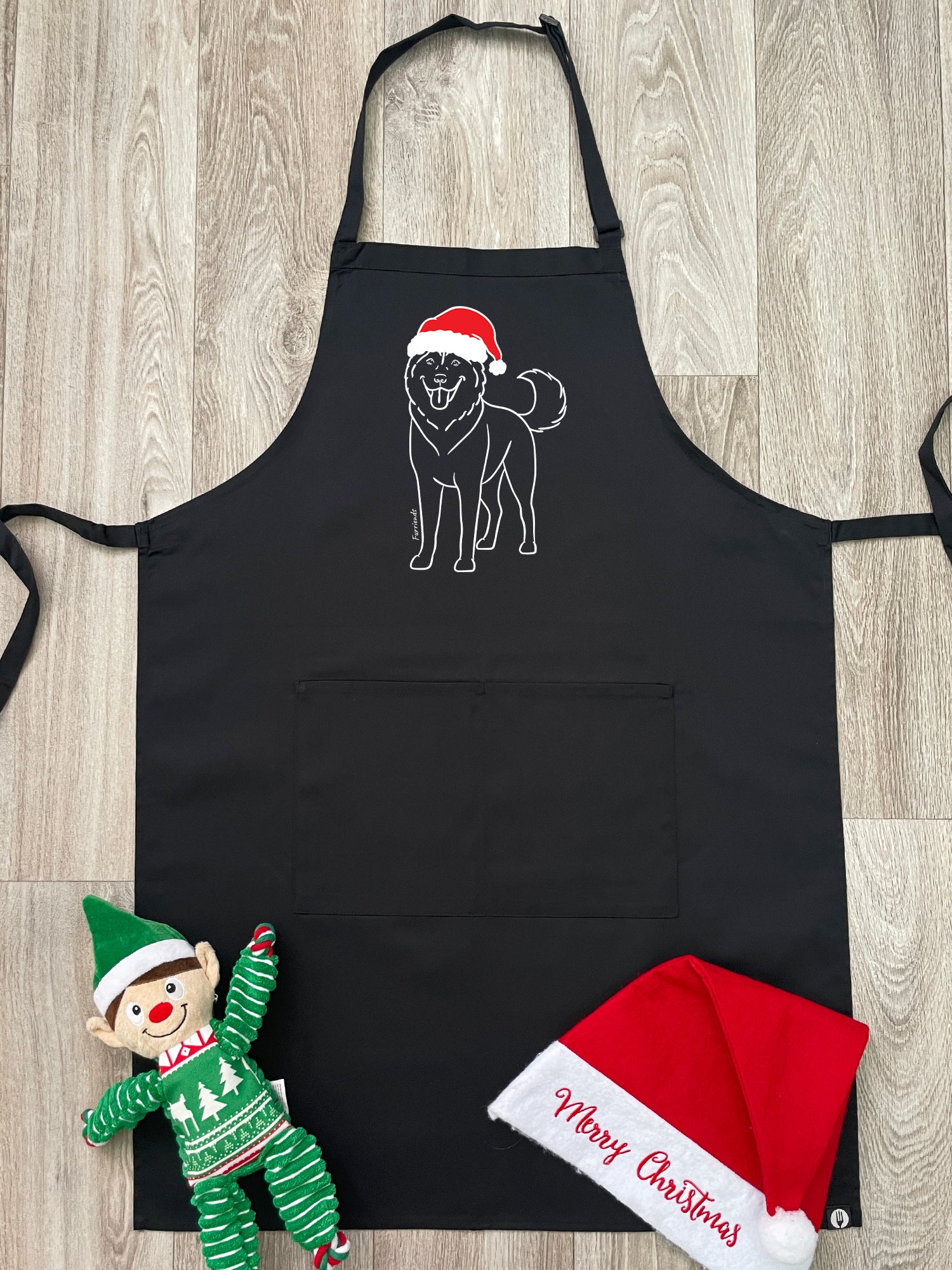 Husky Christmas Edition Bib Apron