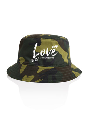 Love Is A Four-Legged Word Bucket Hat