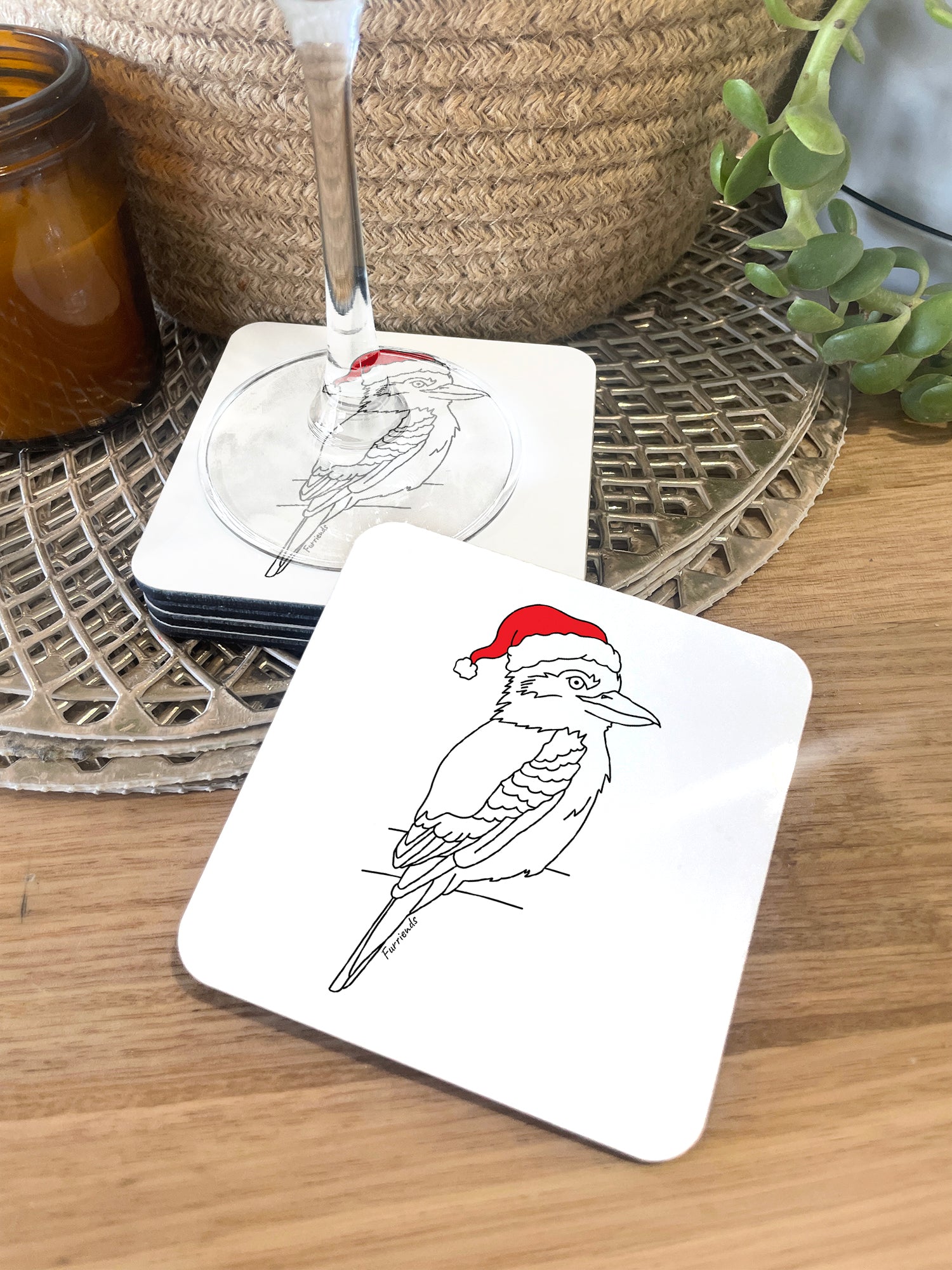 Kookaburra Christmas Edition Coaster