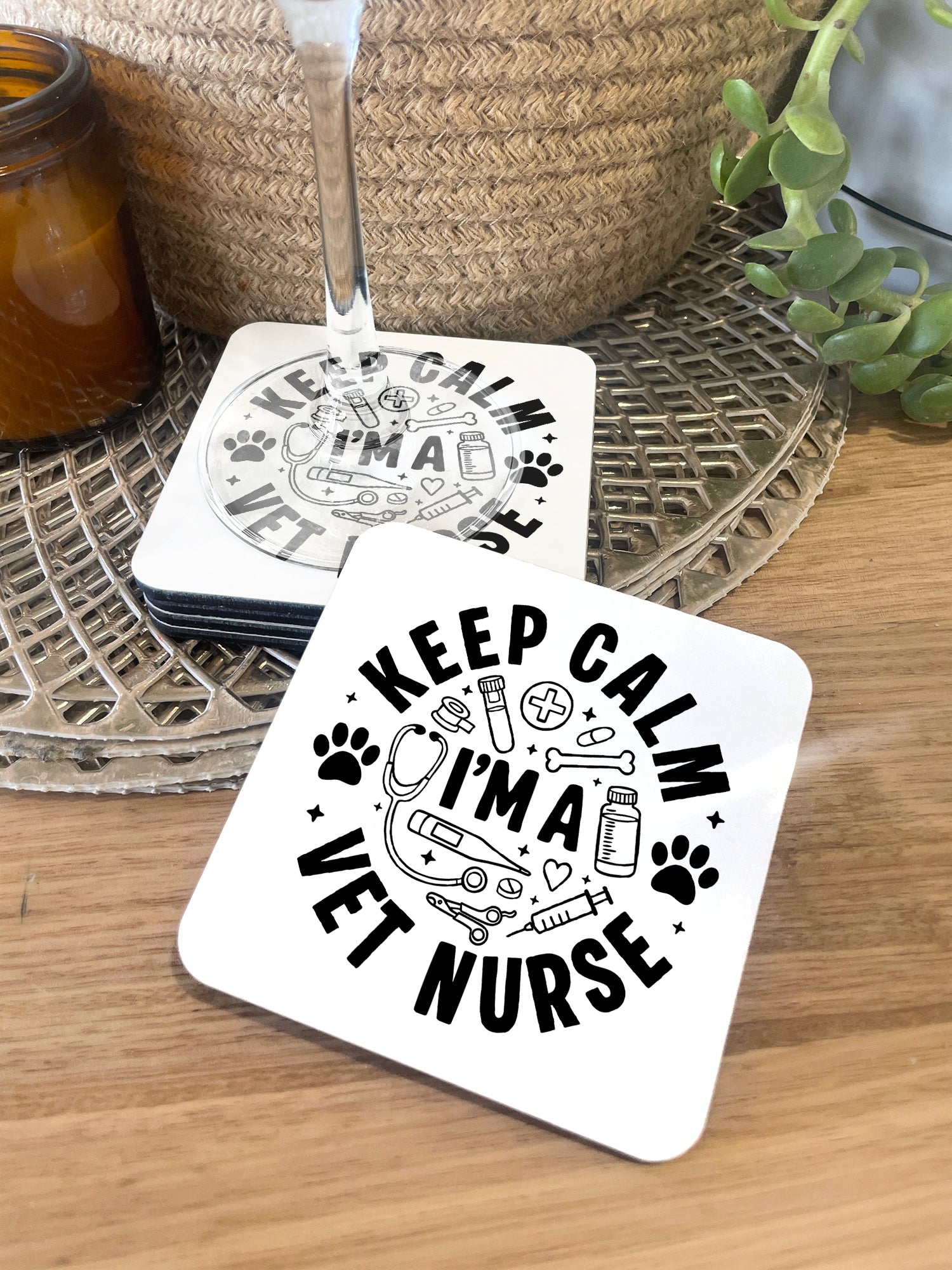 Keep Calm I'm A Vet Nurse Coaster