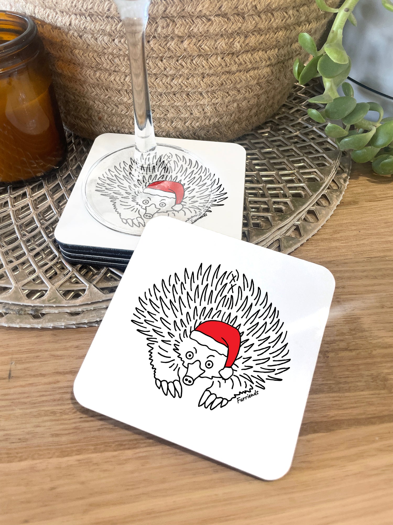 Echidna Christmas Edition Coaster