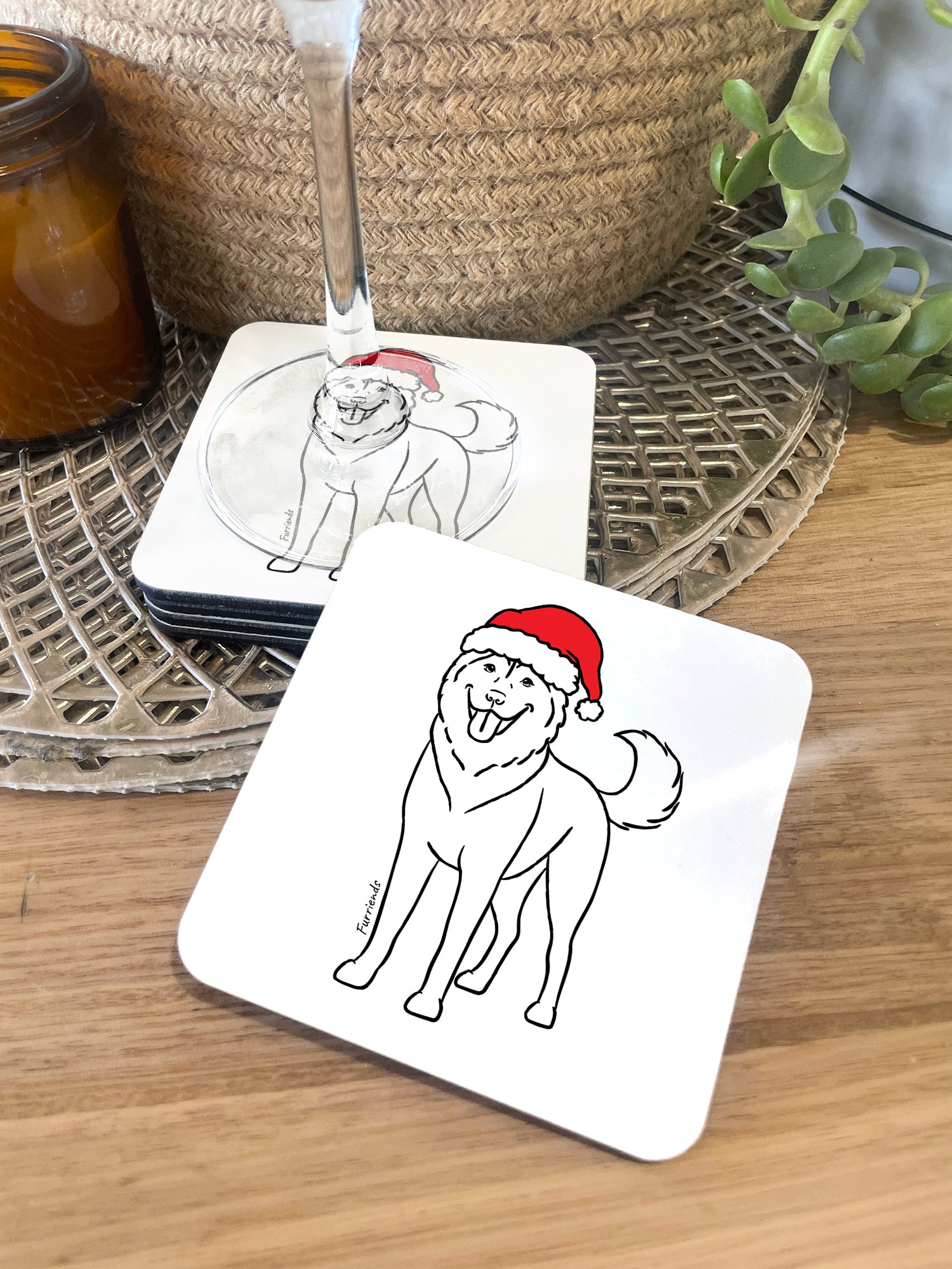 Husky Christmas Edition Coaster