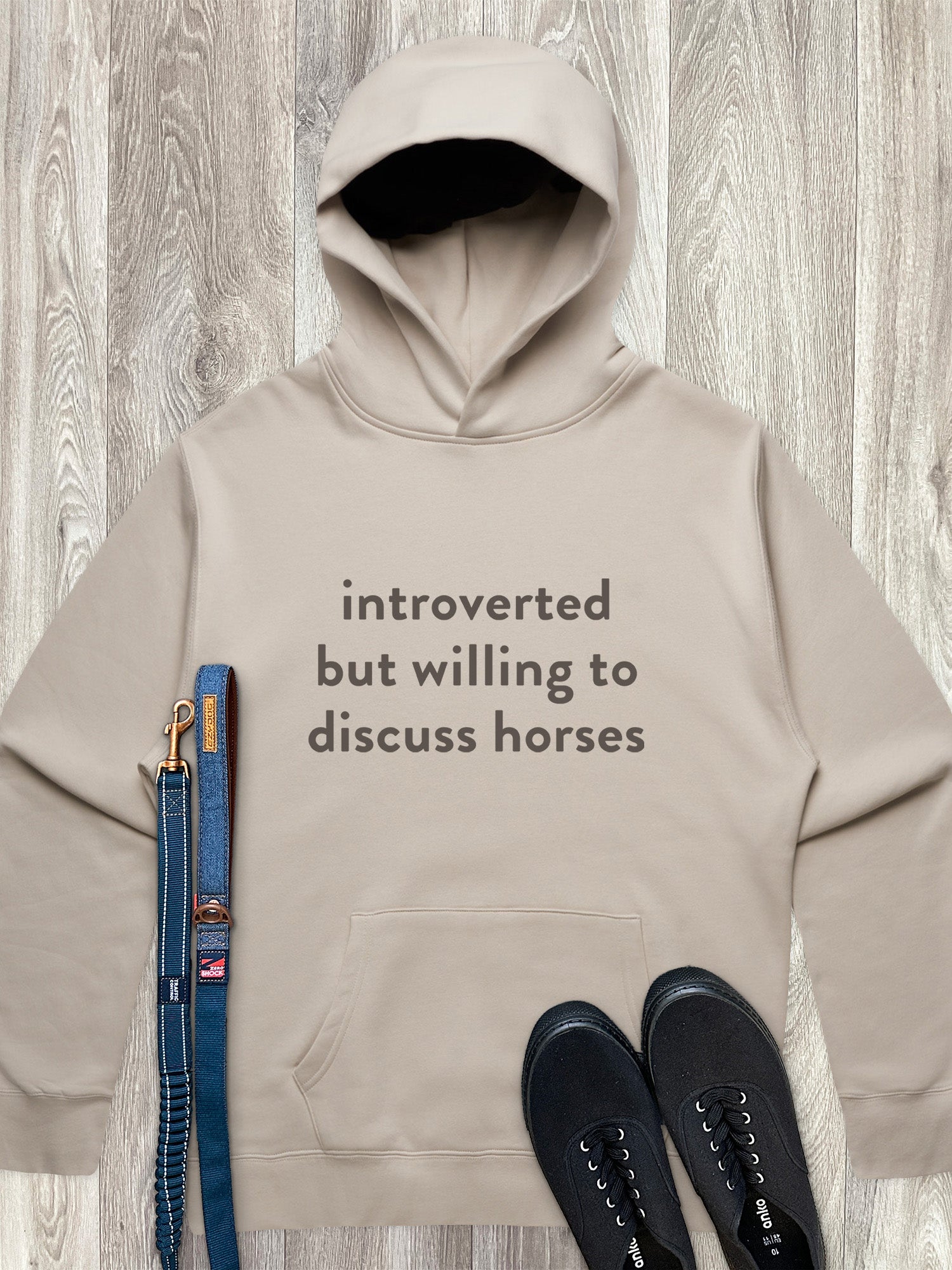 Introverted But Willing To Discuss Horses Men's Comfort Hood