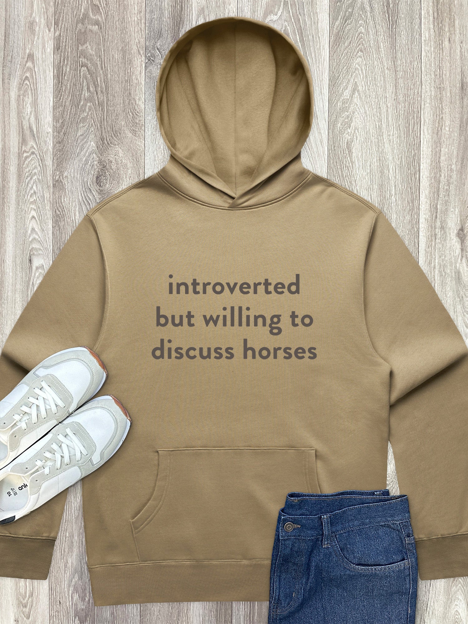Introverted But Willing To Discuss Horses Men's Comfort Hood