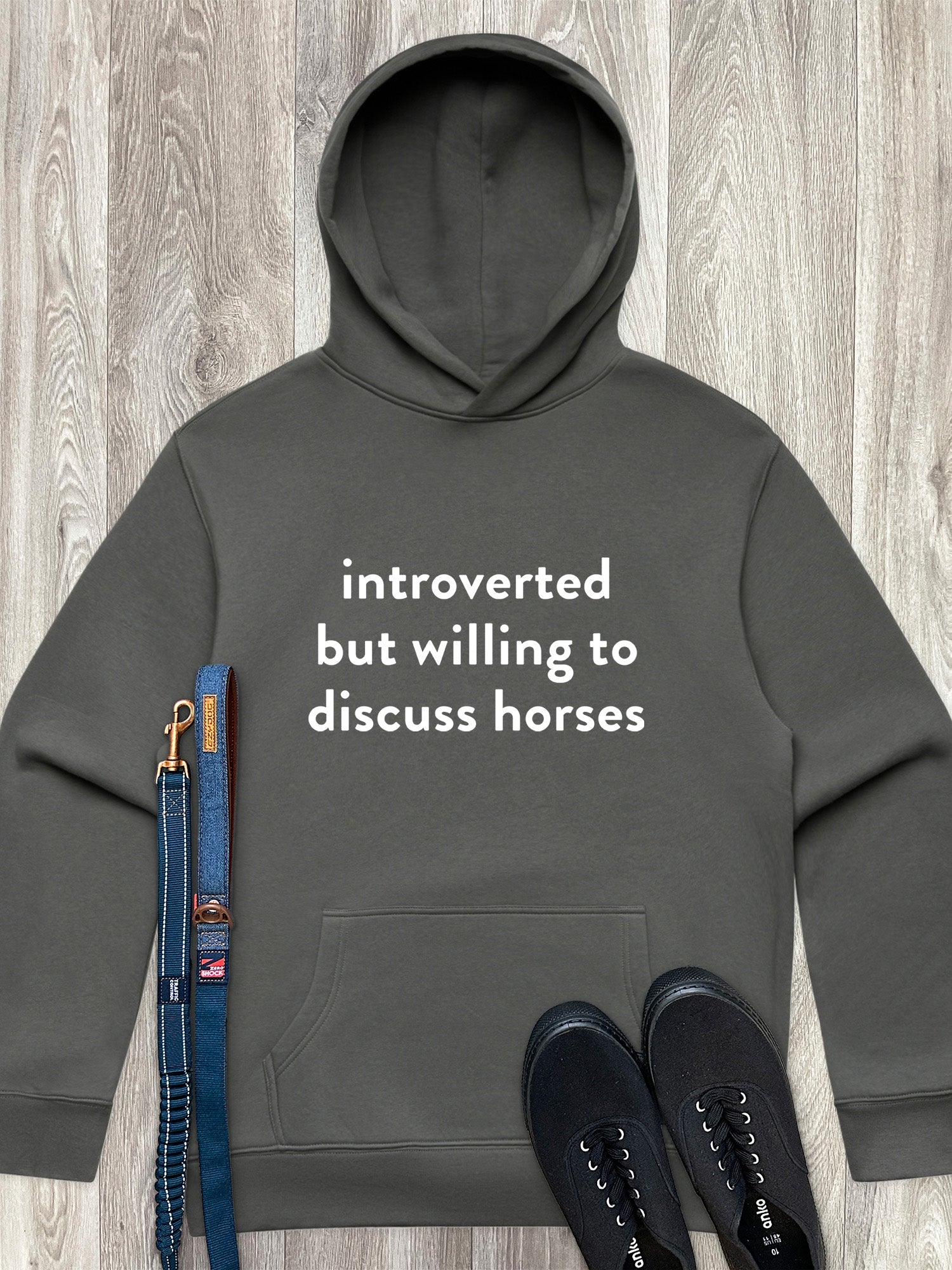Introverted But Willing To Discuss Horses Men's Comfort Hood