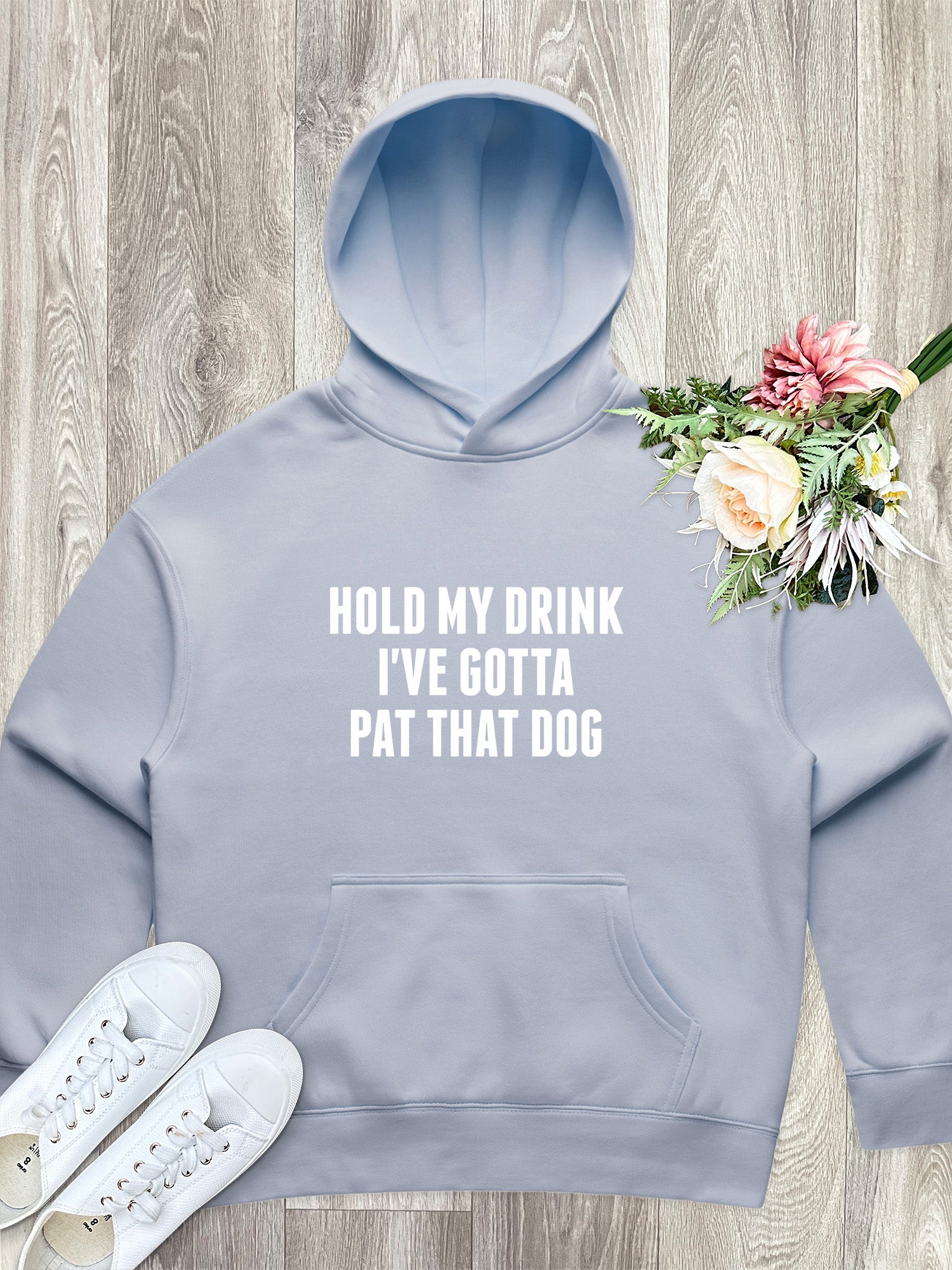 Hold My Drink I've Gotta Pat That Dog Women's Comfort Hood