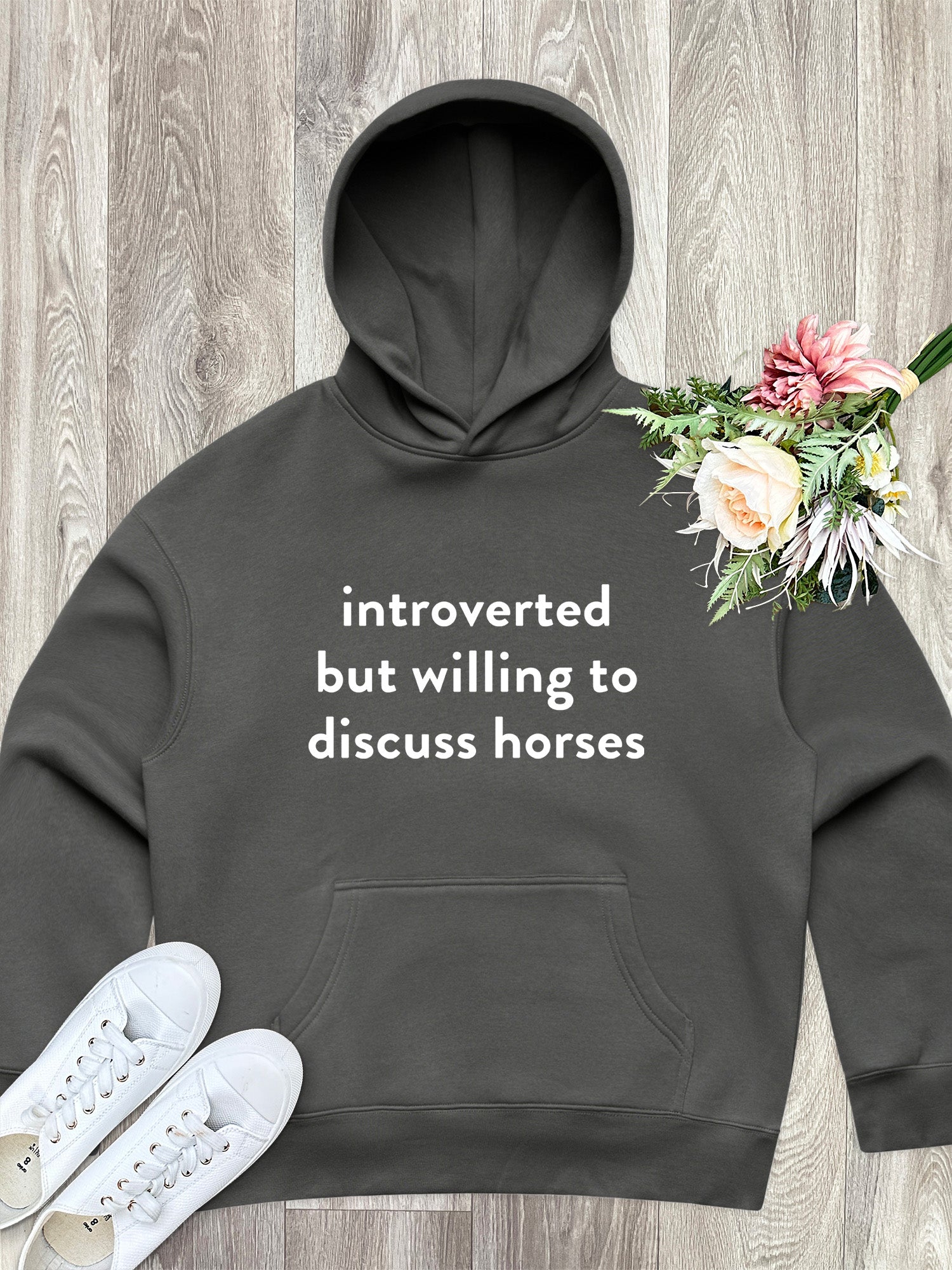 Introverted But Willing To Discuss Horses Women's Comfort Hood