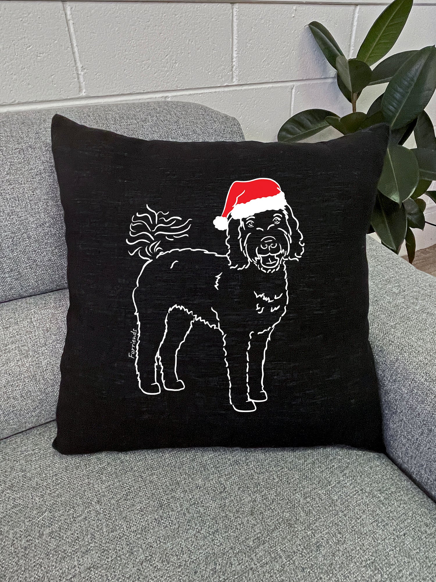 Labradoodle Christmas Edition Cushion Cover Furriends Australia