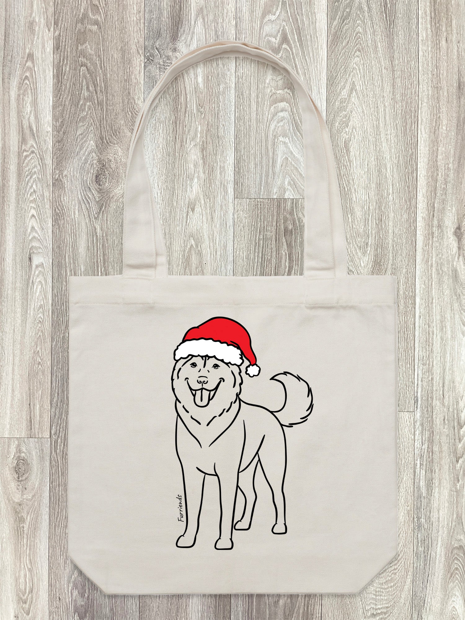 Husky Christmas Edition Edith Tote Bag