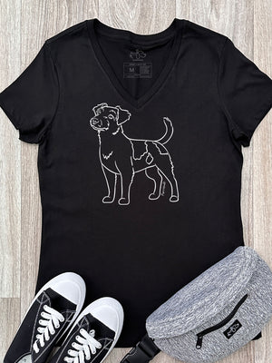 Jack Russell Terrier (Rough Coat) Emma V-Neck Tee