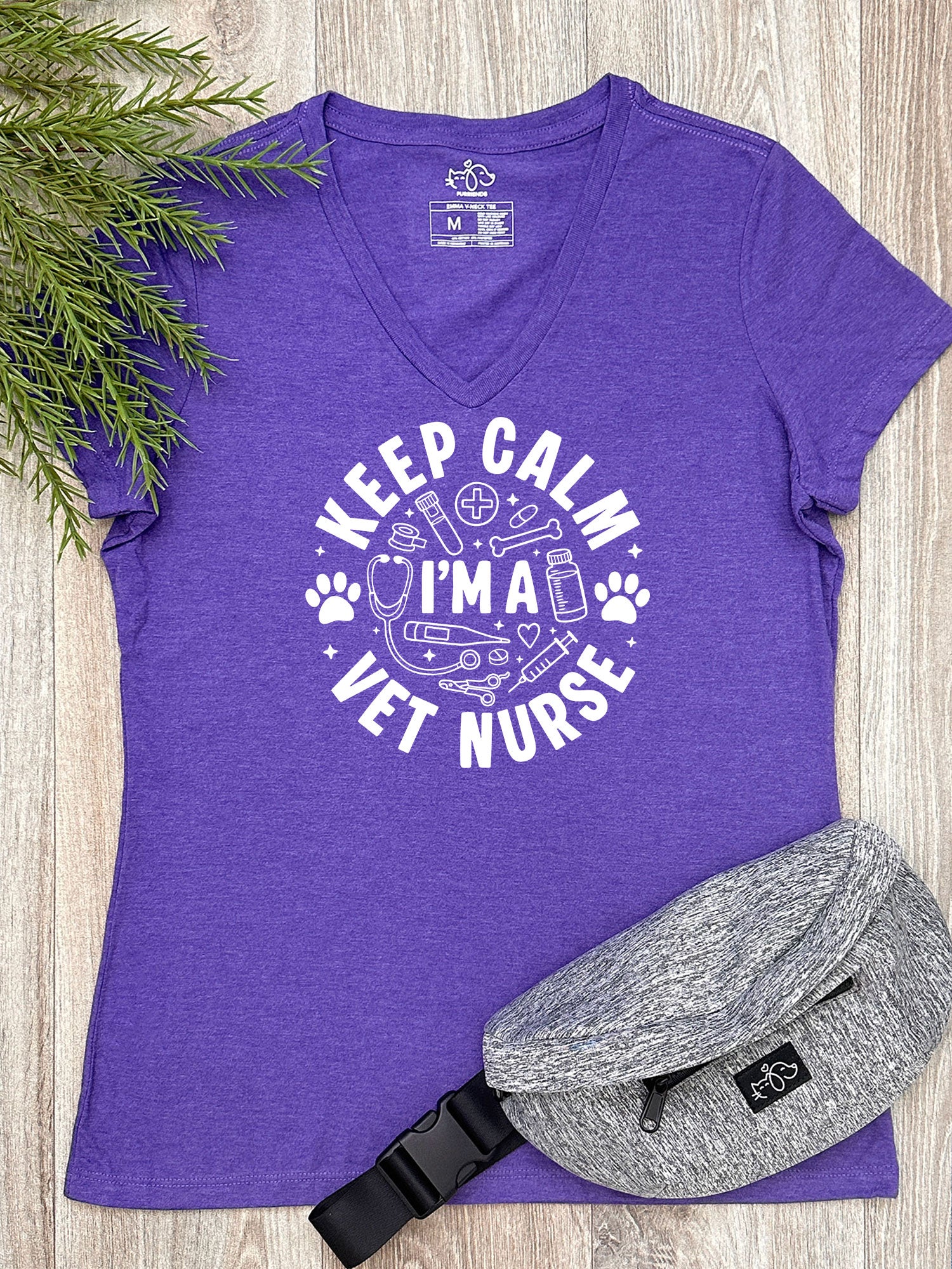 Keep Calm I'm A Vet Nurse Emma V-Neck Tee