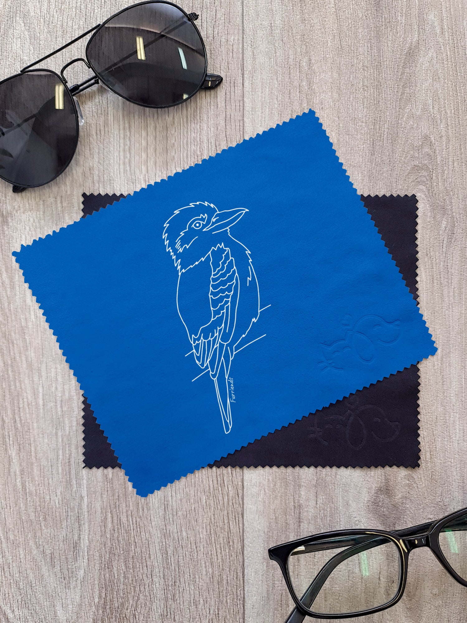 Kookaburra Microfibre Suede Glasses Cleaning Cloths (Twinpack)