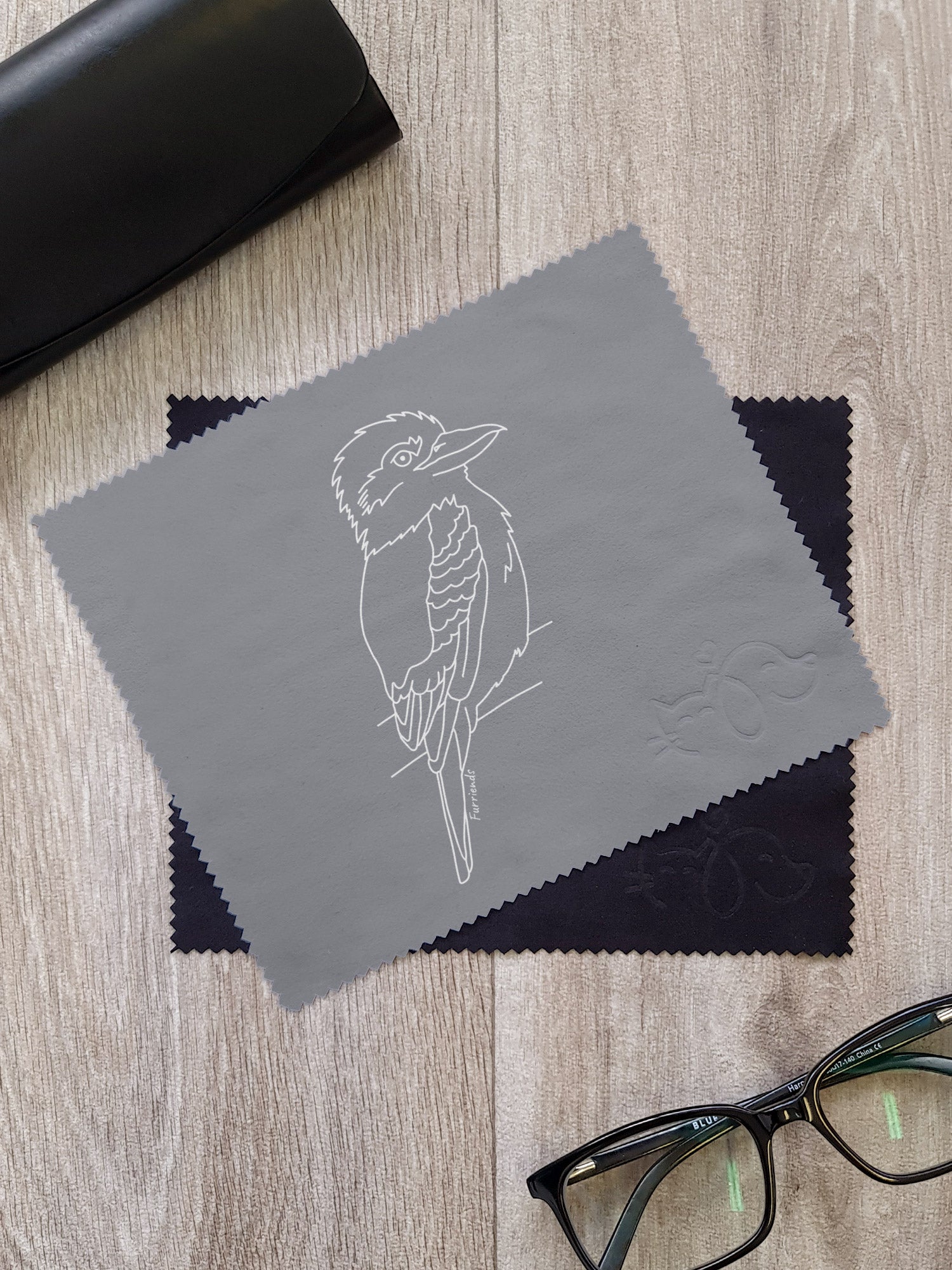 Kookaburra Microfibre Suede Glasses Cleaning Cloths (Twinpack)