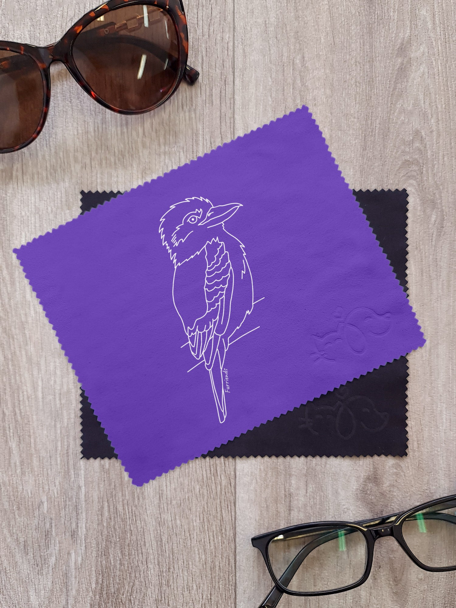 Kookaburra Microfibre Suede Glasses Cleaning Cloths (Twinpack)