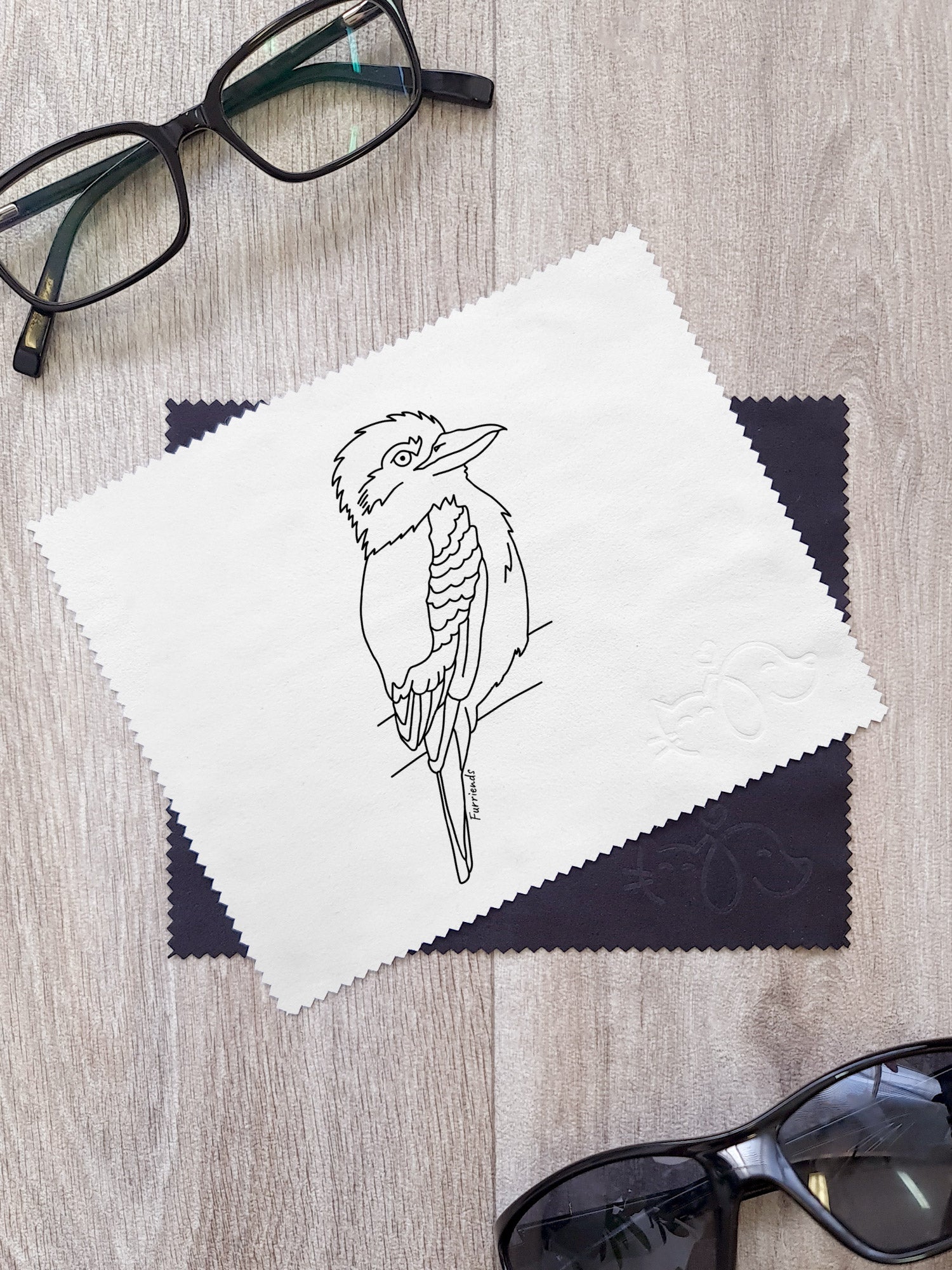 Kookaburra Microfibre Suede Glasses Cleaning Cloths (Twinpack)