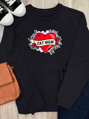 Cat Mum Heart Tattoo Classic Jumper