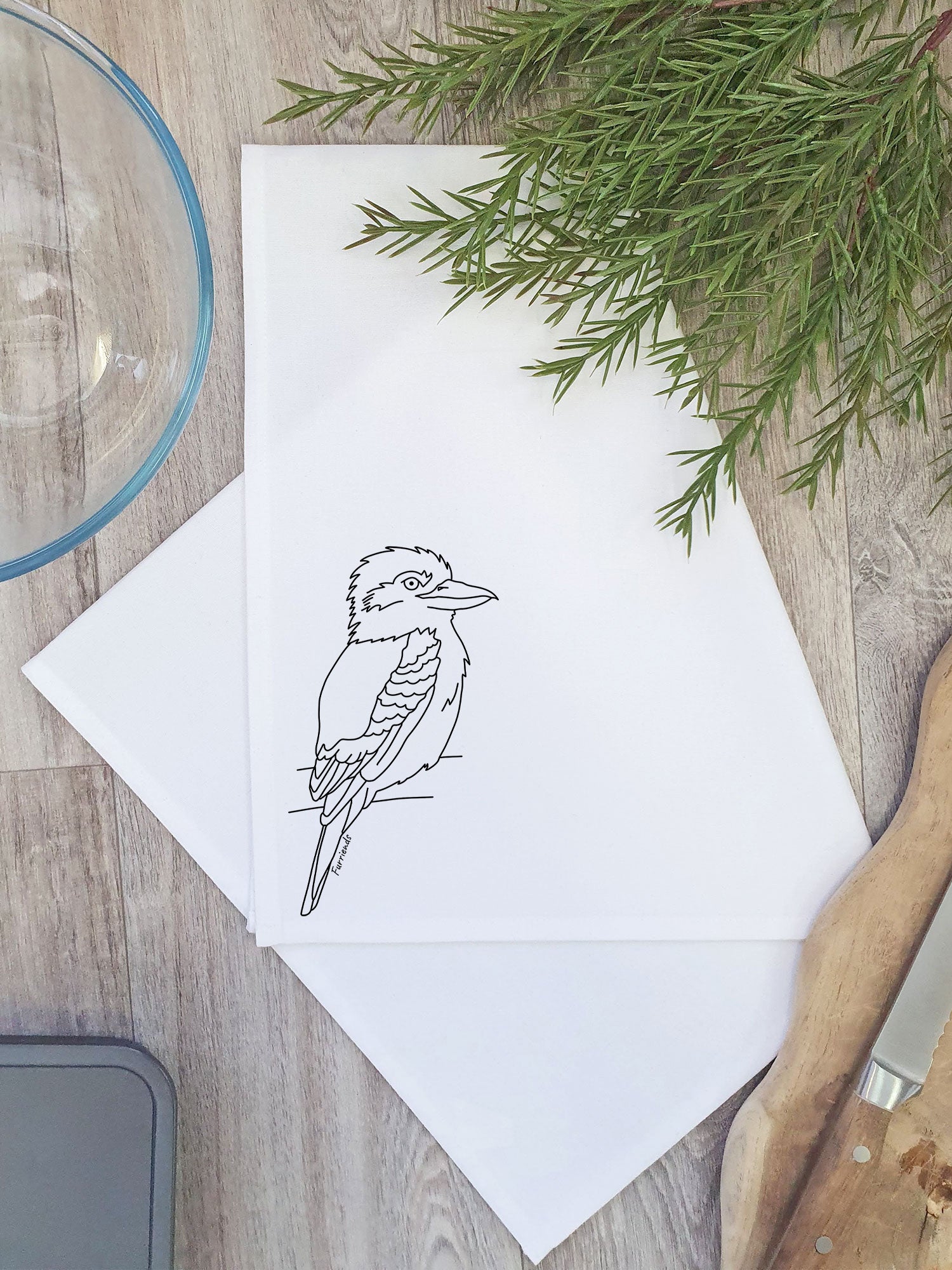 Kookaburra Tea Towel