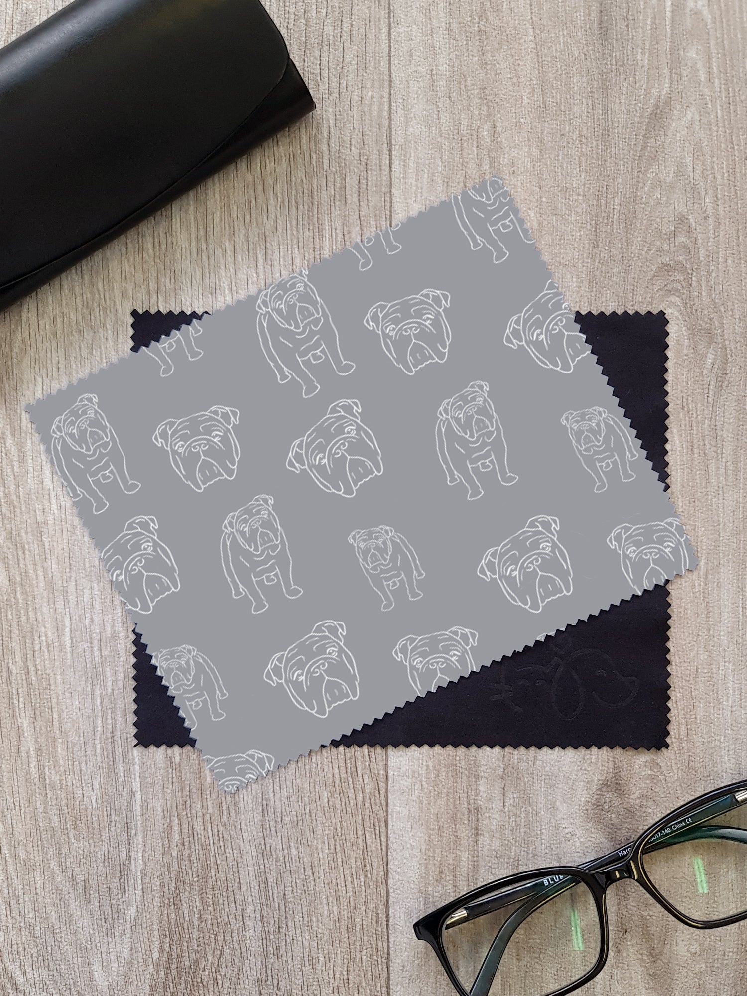 British Bulldog Microfibre Suede Glasses Cleaning Cloths (Twinpack)
