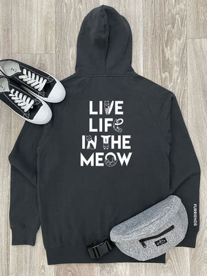 Live Life In The Meow Zip Front Hoodie
