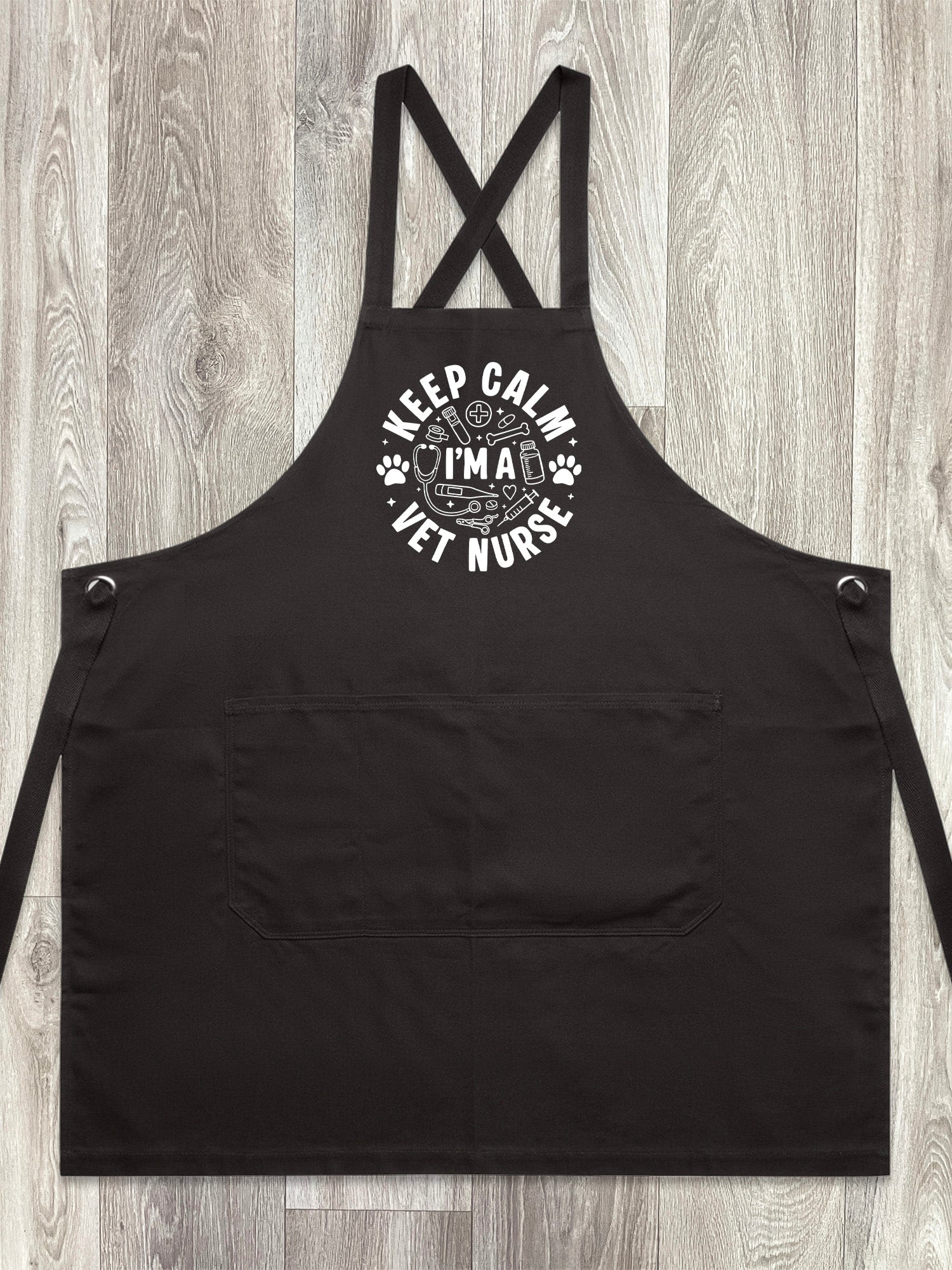 Keep Calm I'm A Vet Nurse Jarrah Crossback Apron