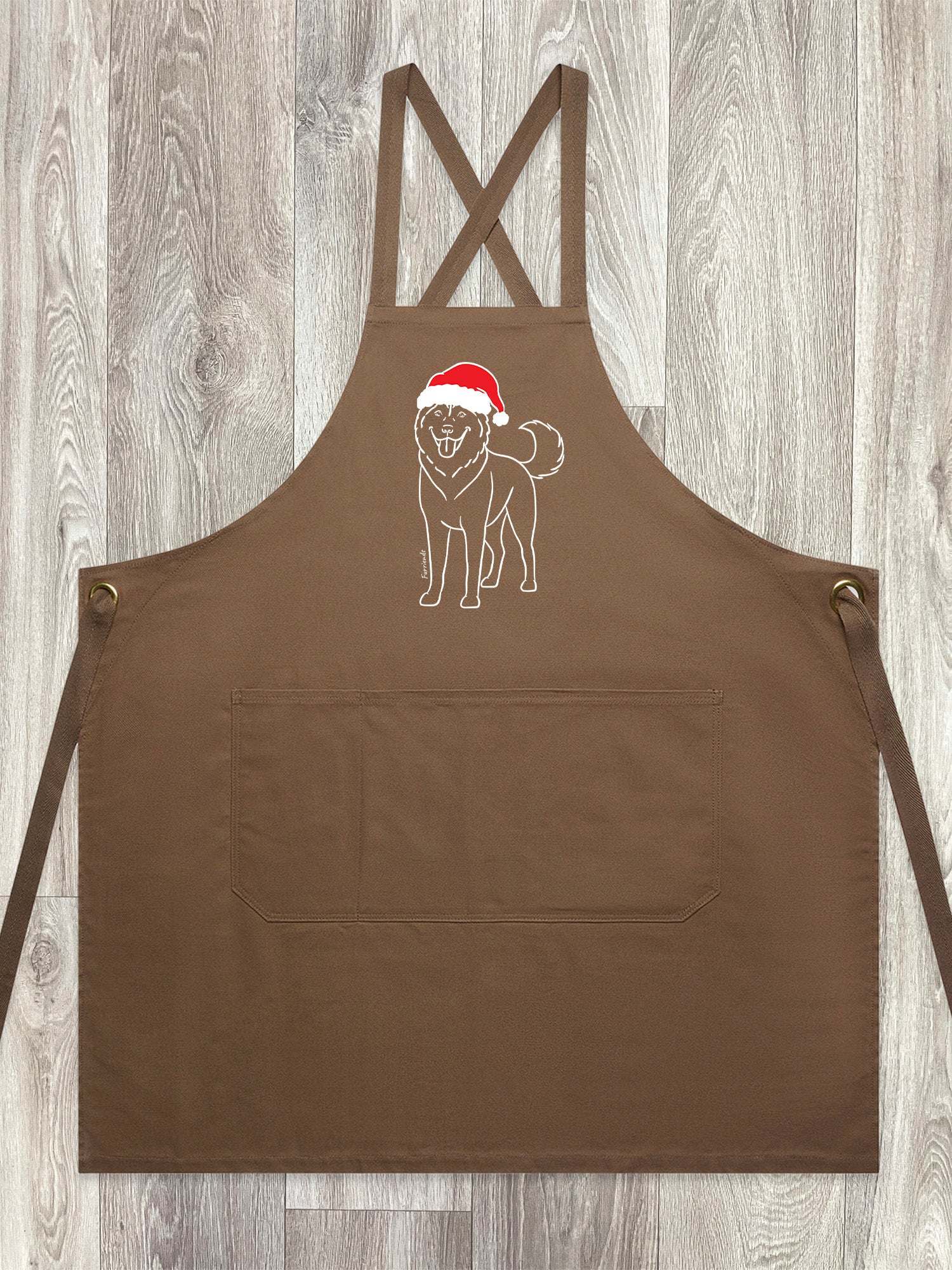 Husky Christmas Edition Jarrah Crossback Apron