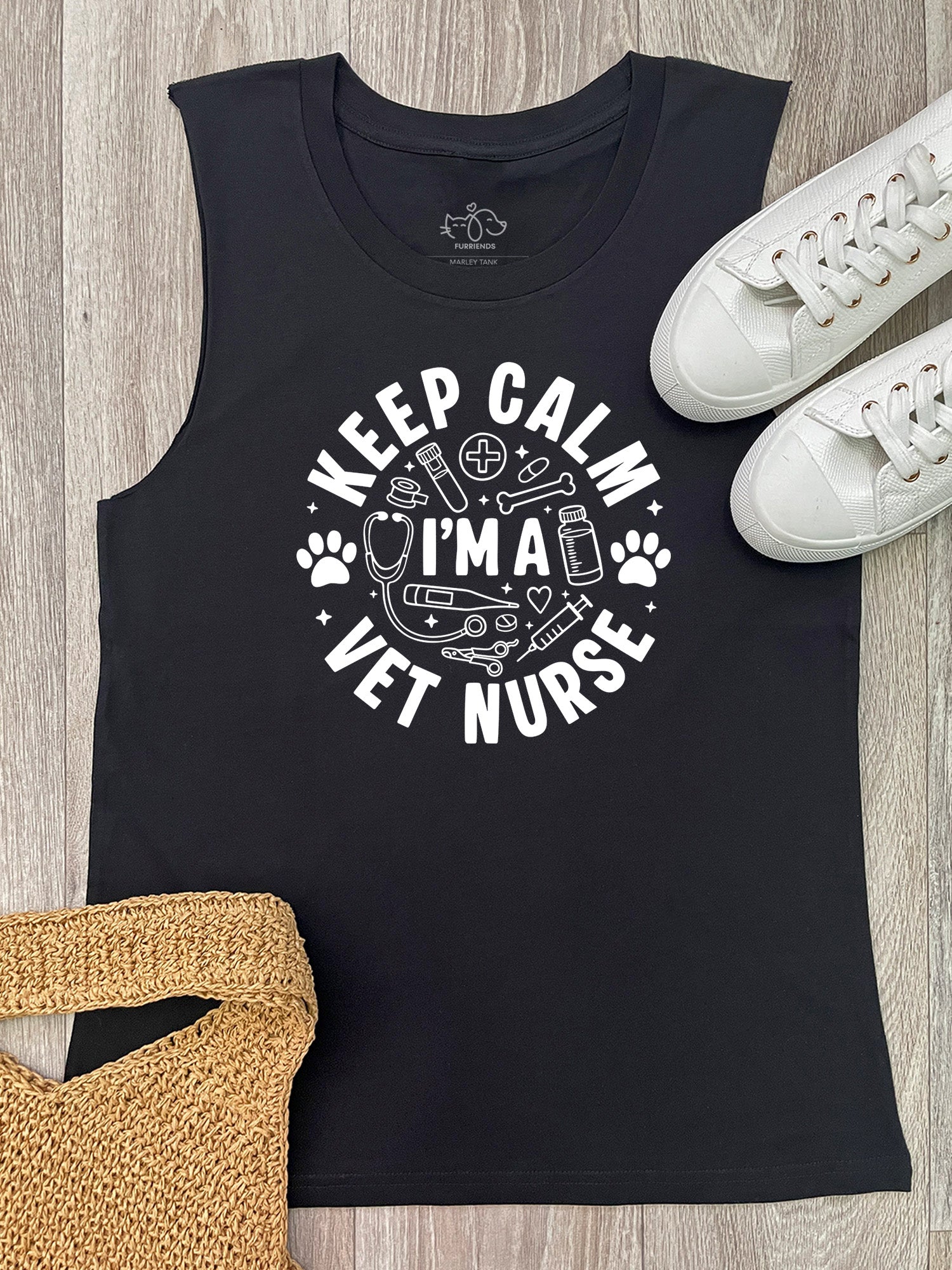 Keep Calm I'm A Vet Nurse Marley Tank