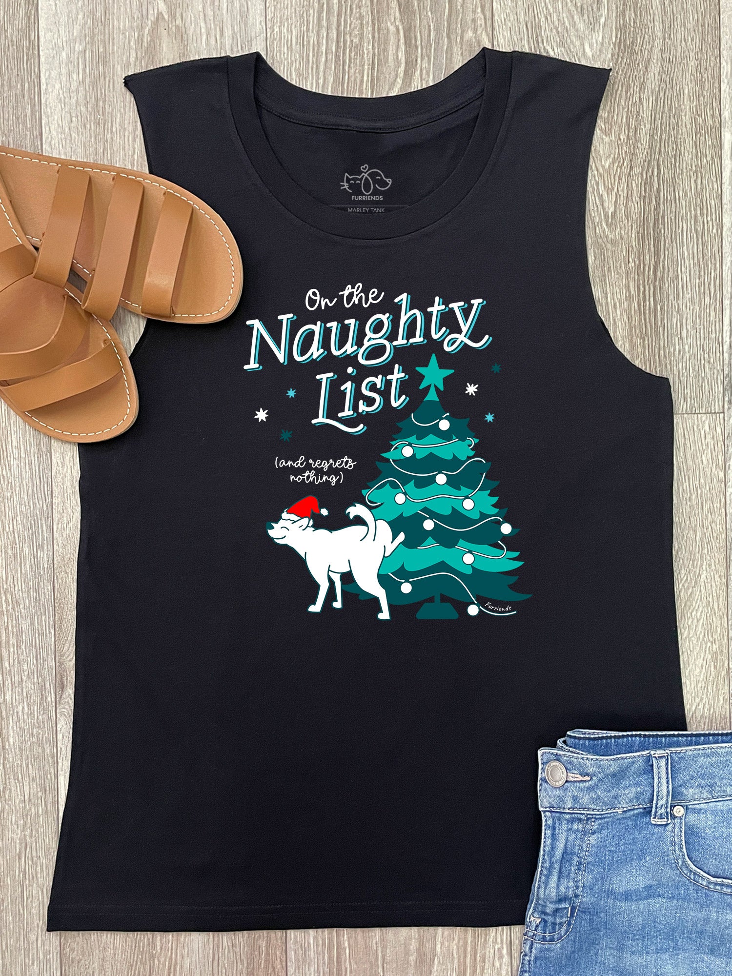 On The Naughty List - Dog Marley Tank