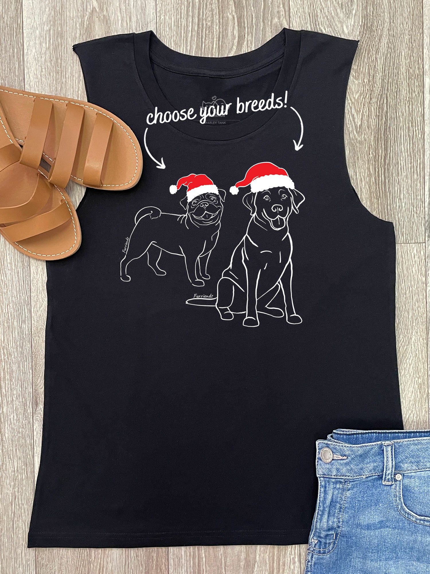 Christmas Edition Dual Breed Customisable Marley Tank