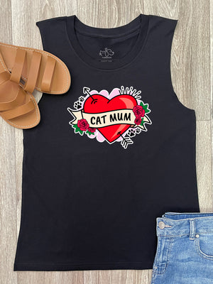 Cat Mum Heart Tattoo Marley Tank