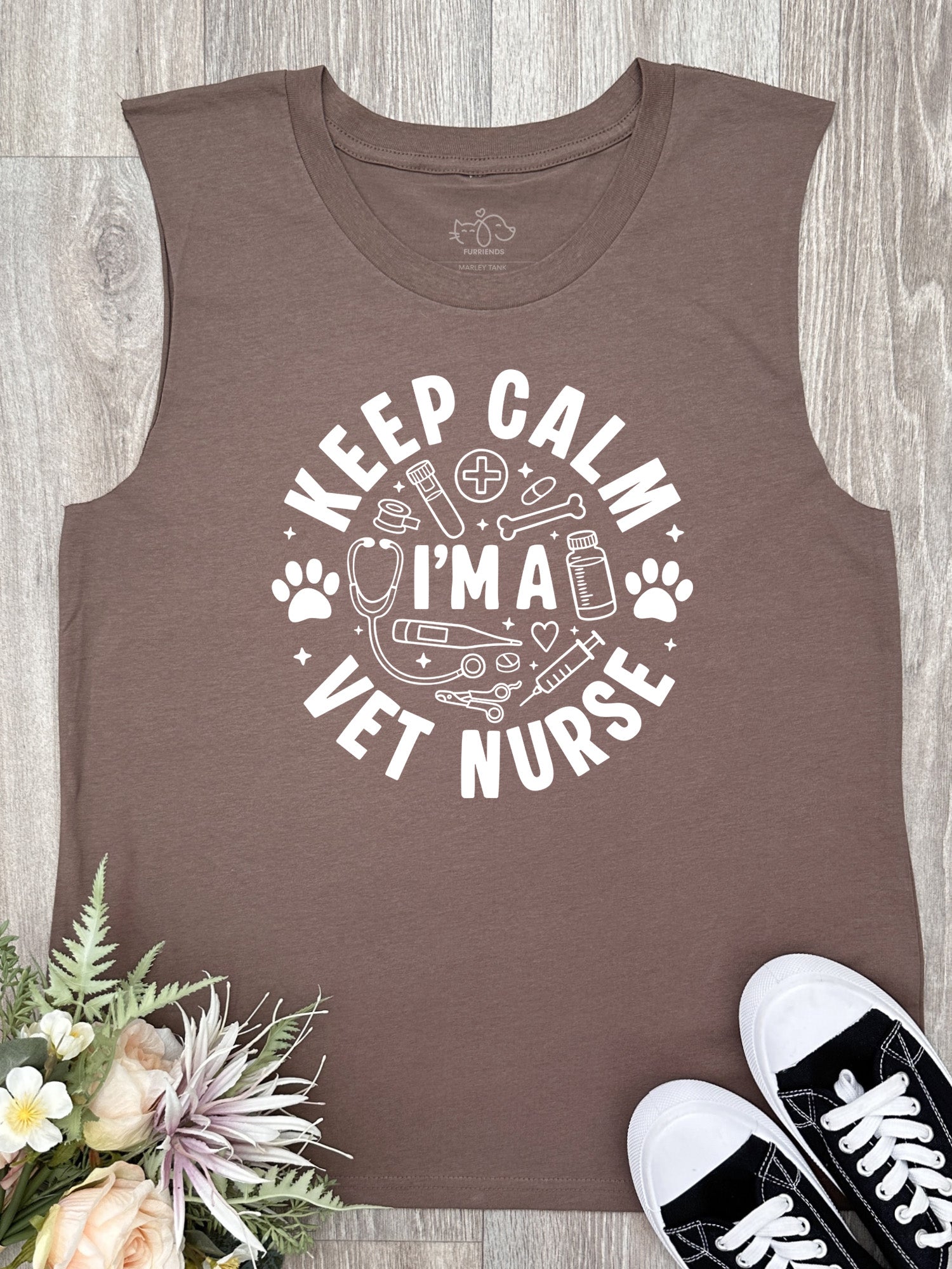 Keep Calm I'm A Vet Nurse Marley Tank