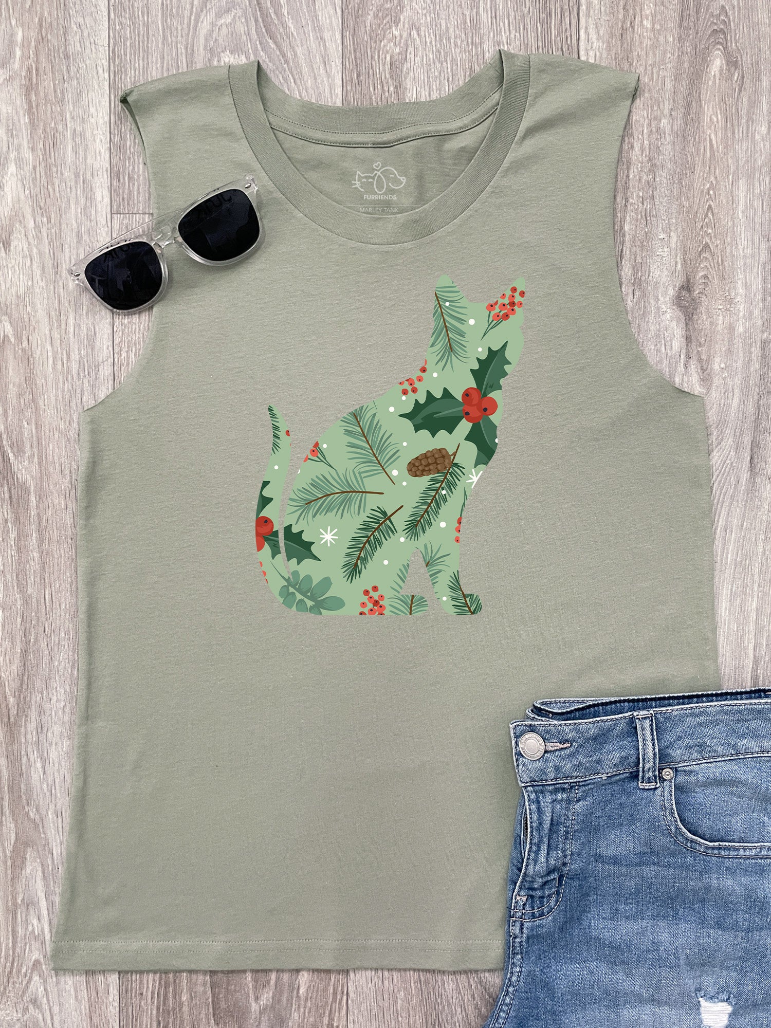 Feline Festive Marley Tank