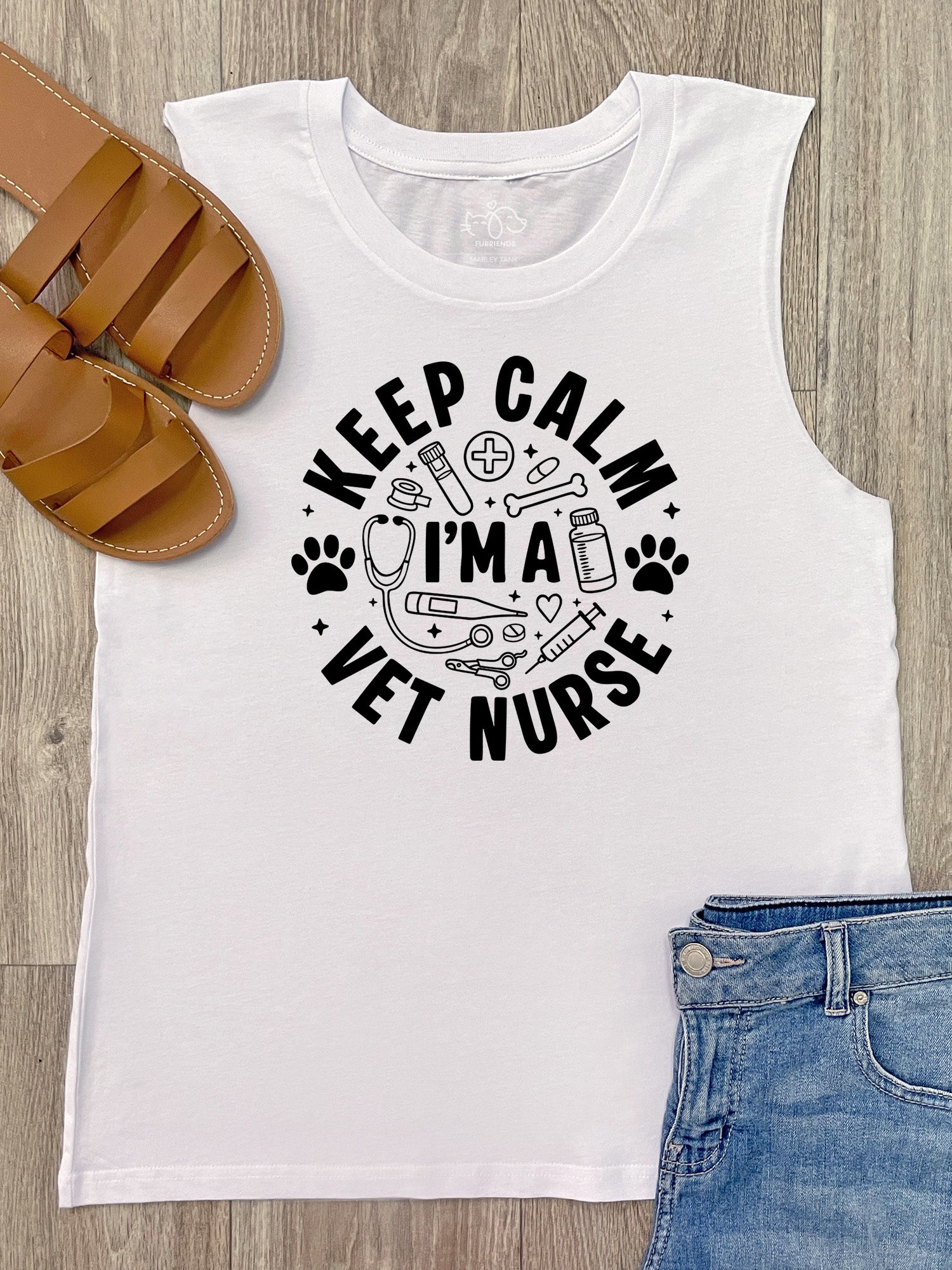 Keep Calm I'm A Vet Nurse Marley Tank