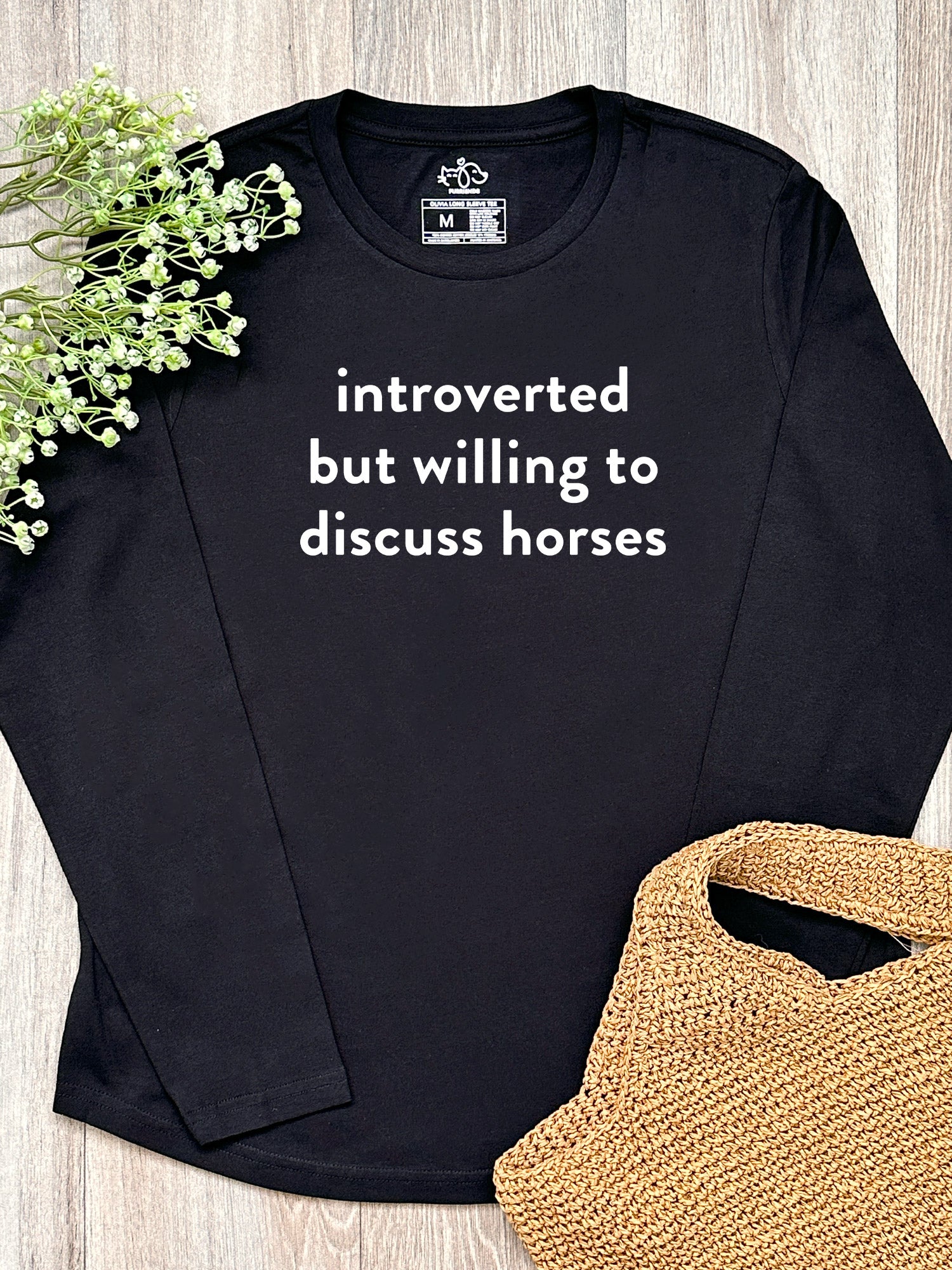 Introverted But Willing To Discuss Horses Olivia Long Sleeve Tee