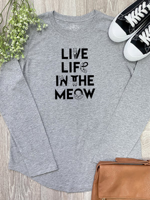 Live Life In The Meow Olivia Long Sleeve Tee