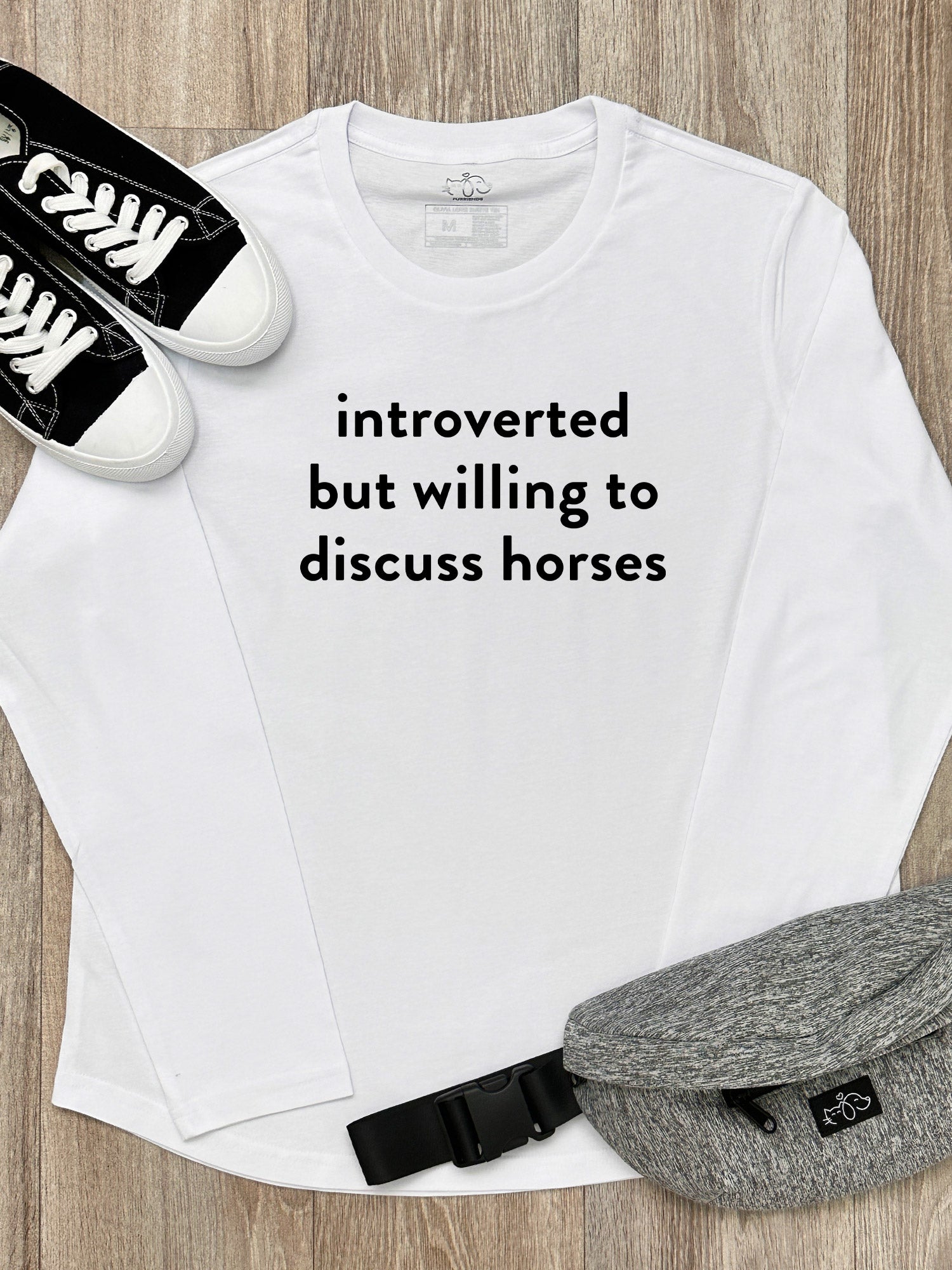 Introverted But Willing To Discuss Horses Olivia Long Sleeve Tee