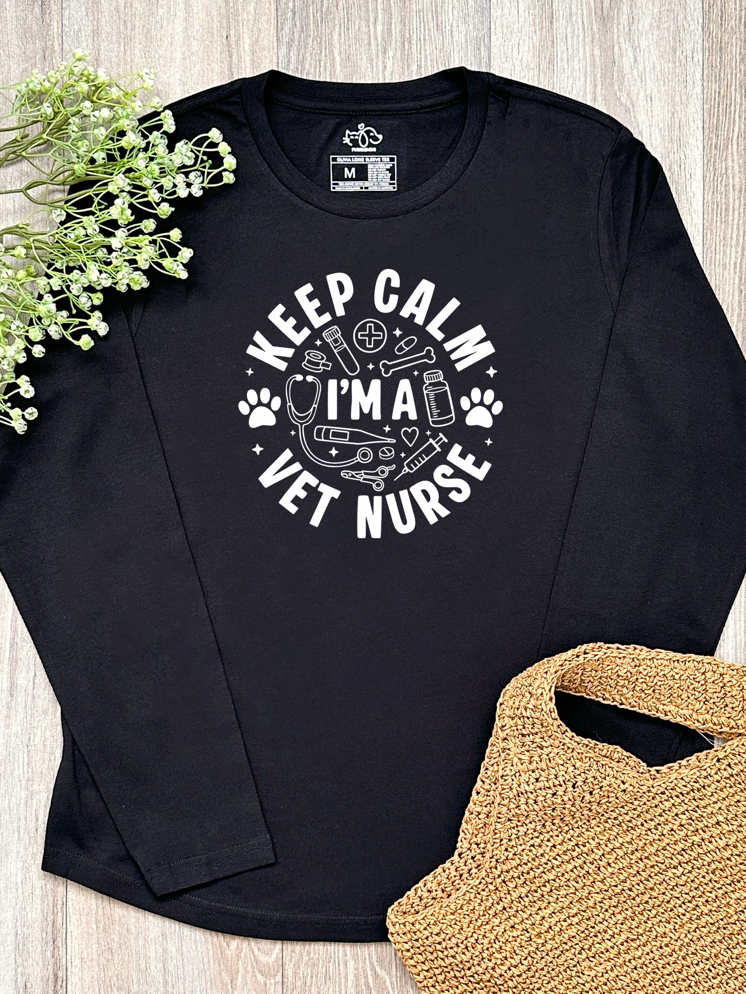 Keep Calm I'm A Vet Nurse Olivia Long Sleeve Tee