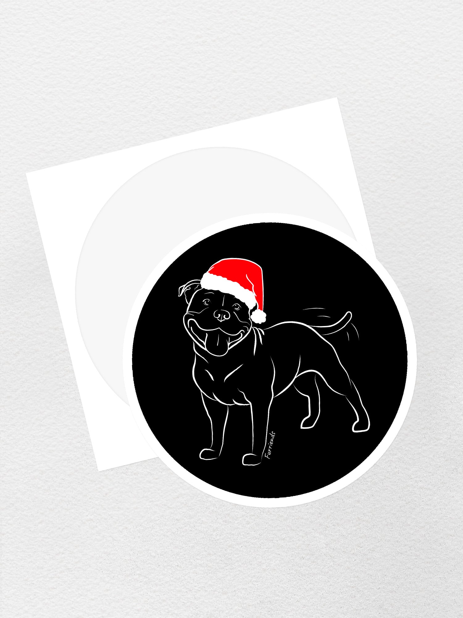 Staffordshire Bull Terrier Christmas Edition Sticker