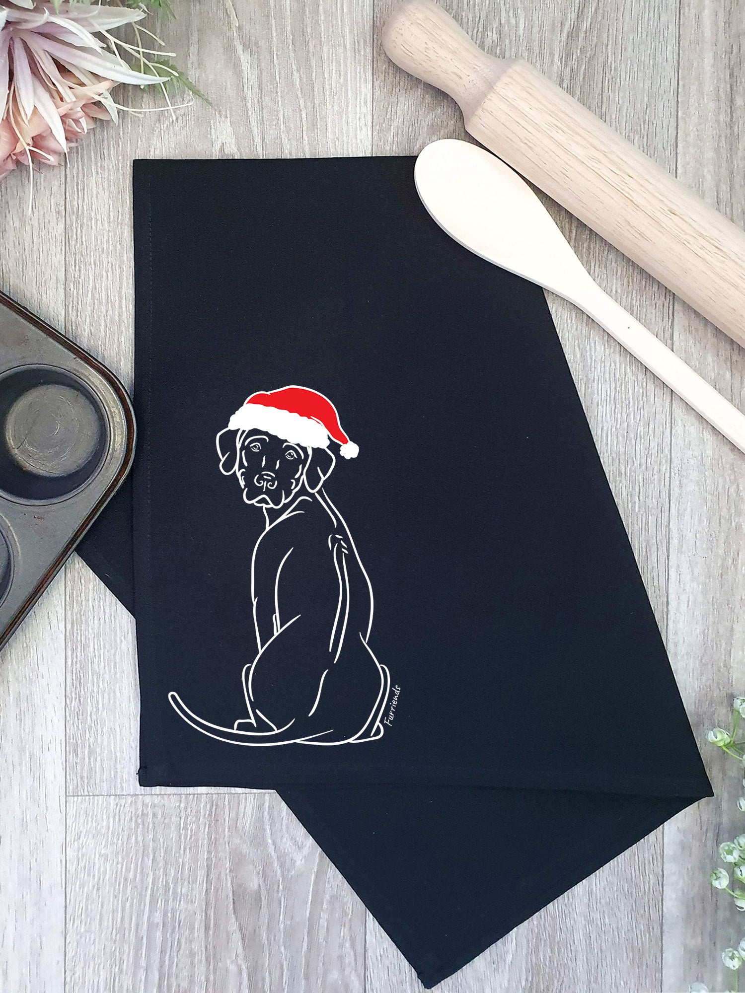 Rhodesian Ridgeback Christmas Edition Tea Towel