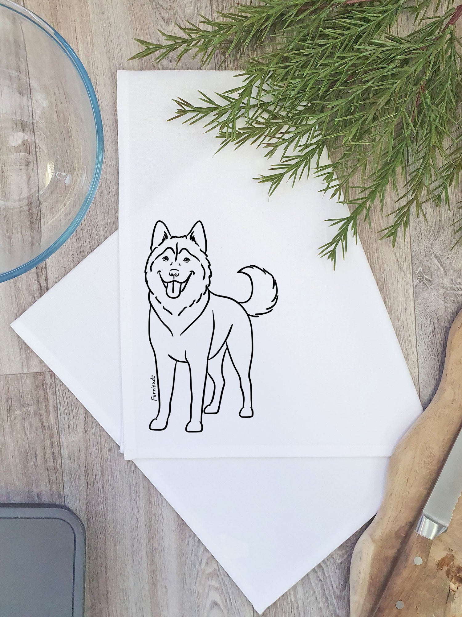 Husky Tea Towel