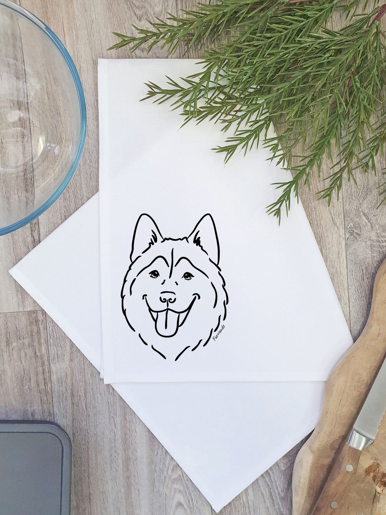 Husky Tea Towel