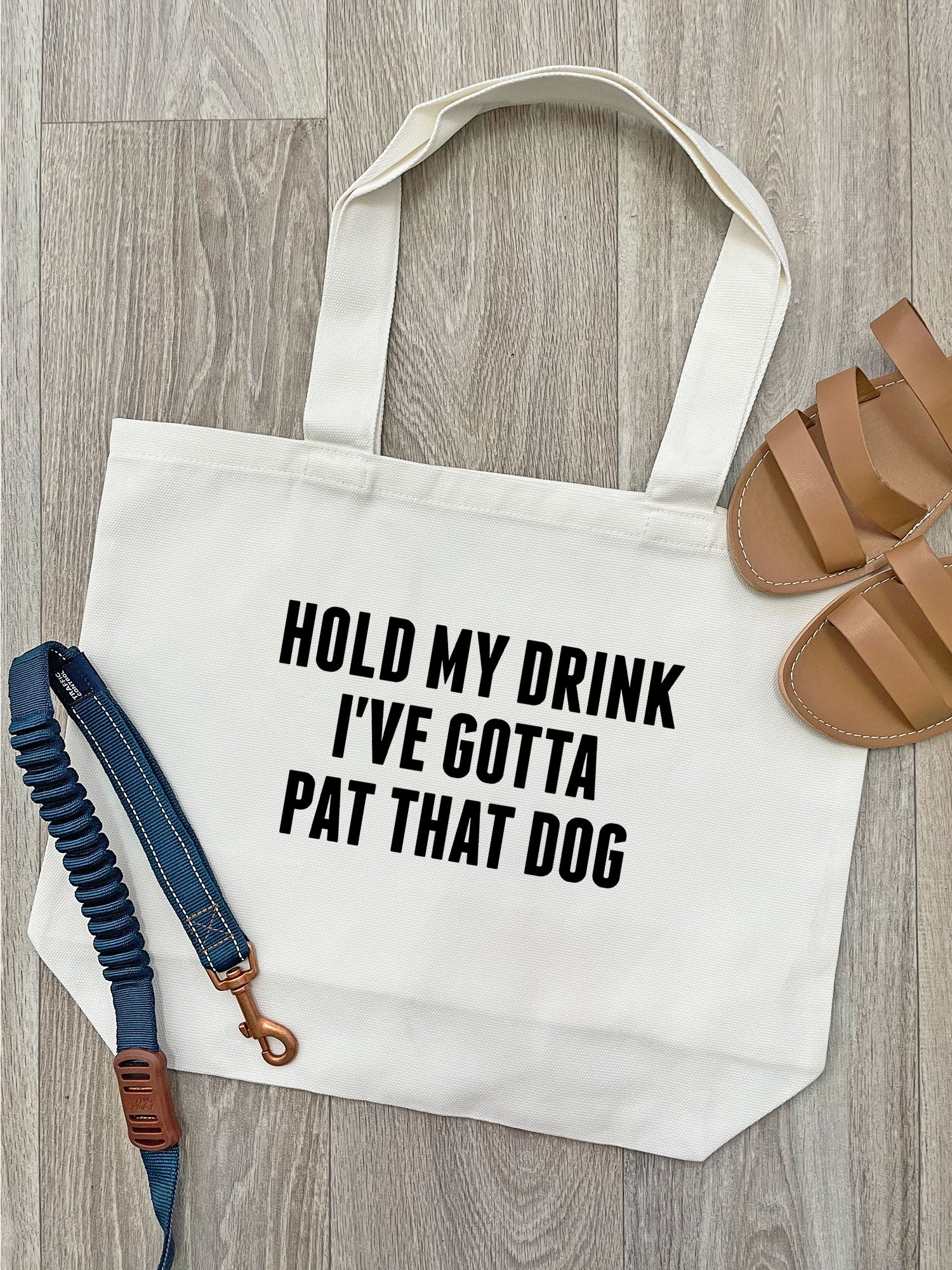 Hold My Drink I've Gotta Pat That Dog Stella Tote Bag