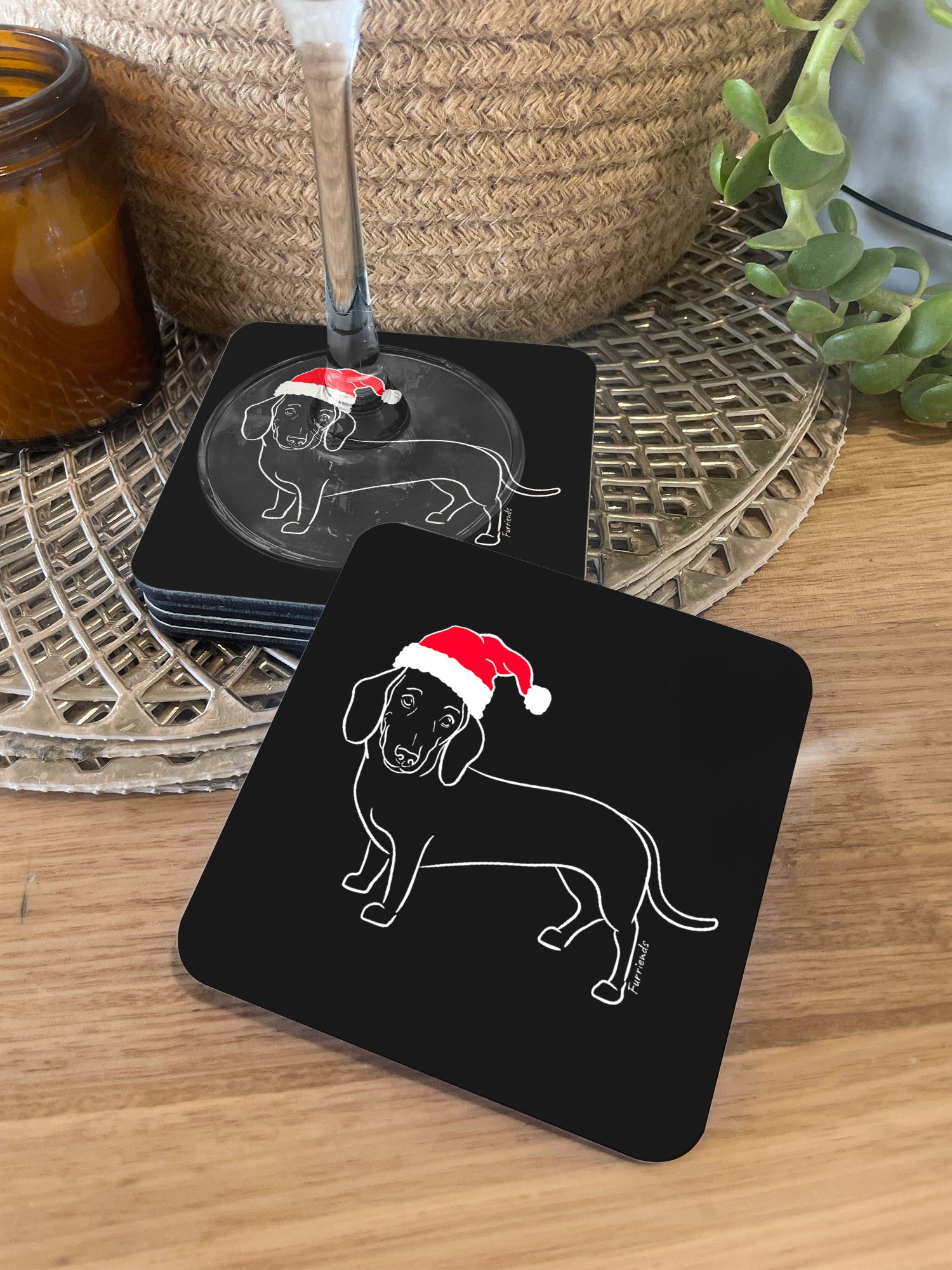 Dachshund Christmas Edition Coaster