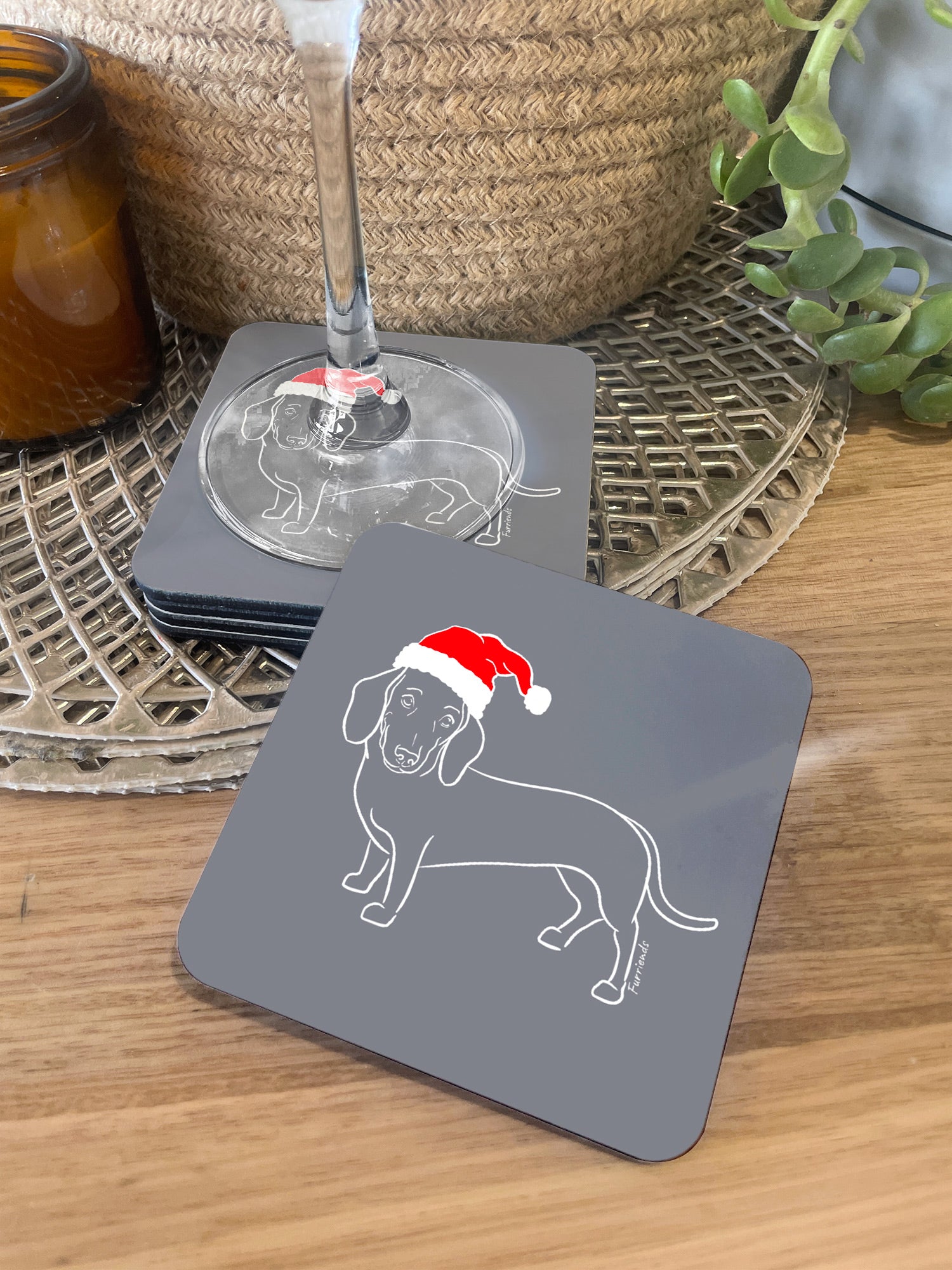 Dachshund Christmas Edition Coaster