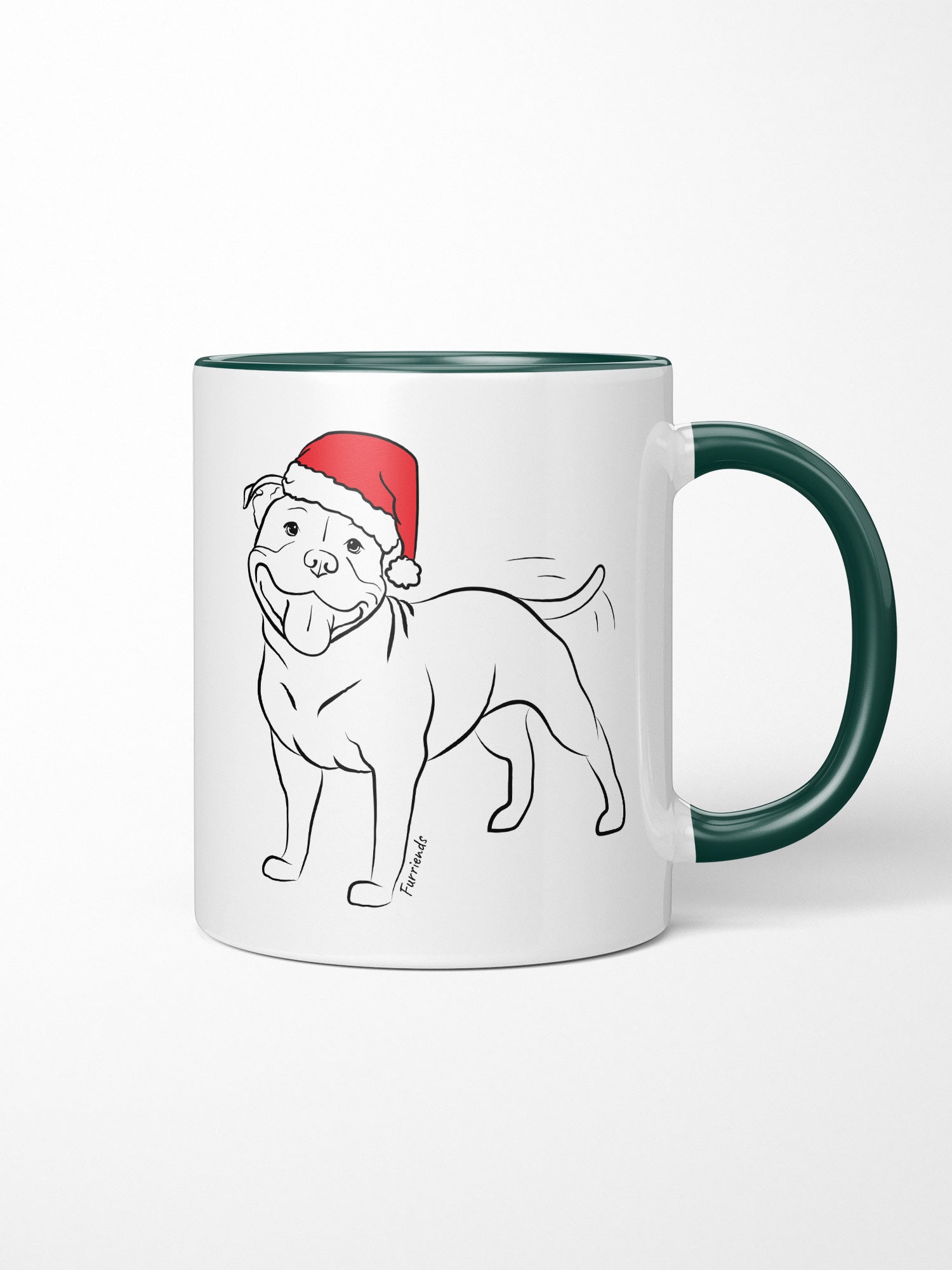 Staffordshire Bull Terrier Christmas Edition Ceramic Mug