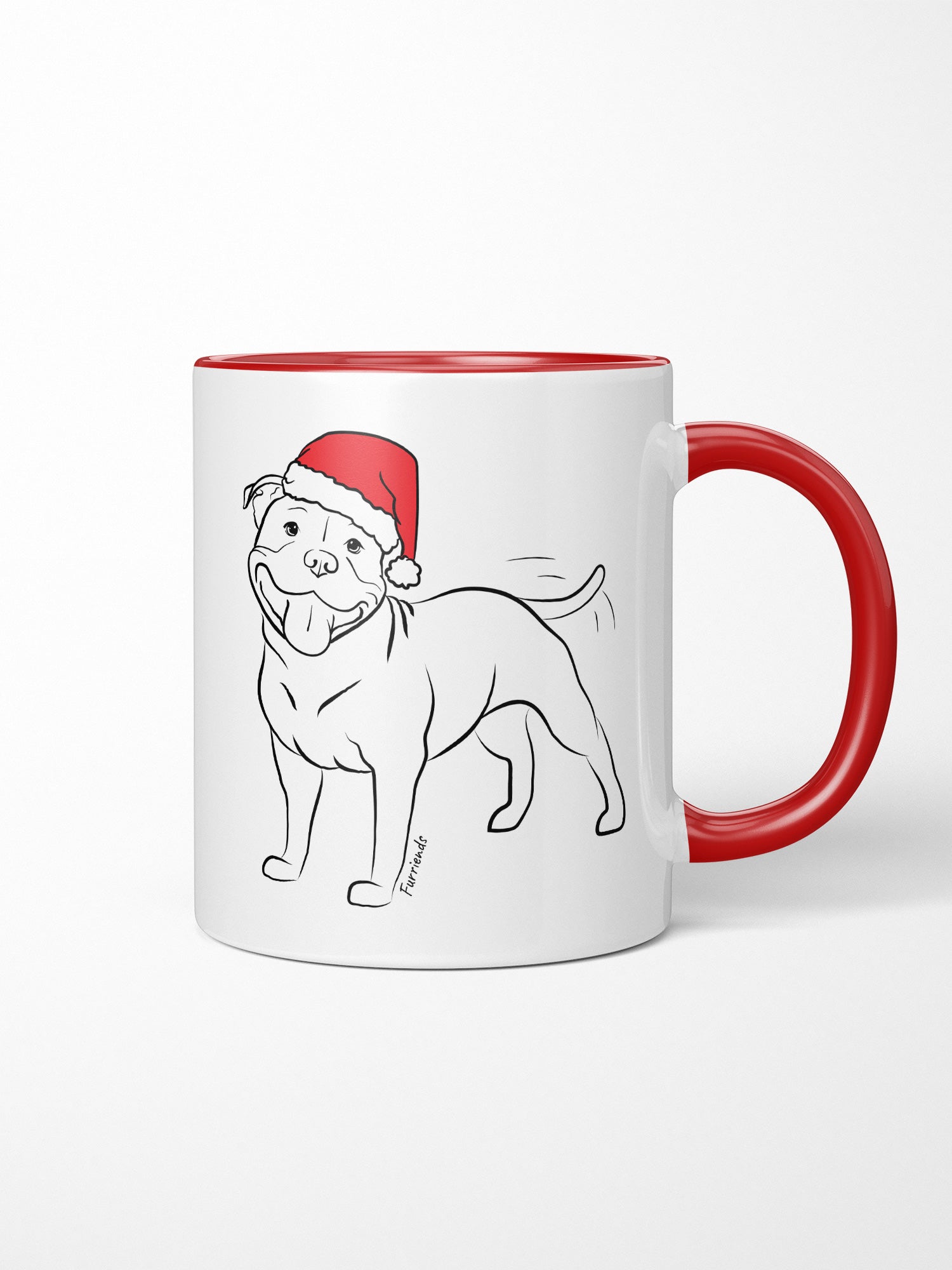 Staffordshire Bull Terrier Christmas Edition Ceramic Mug