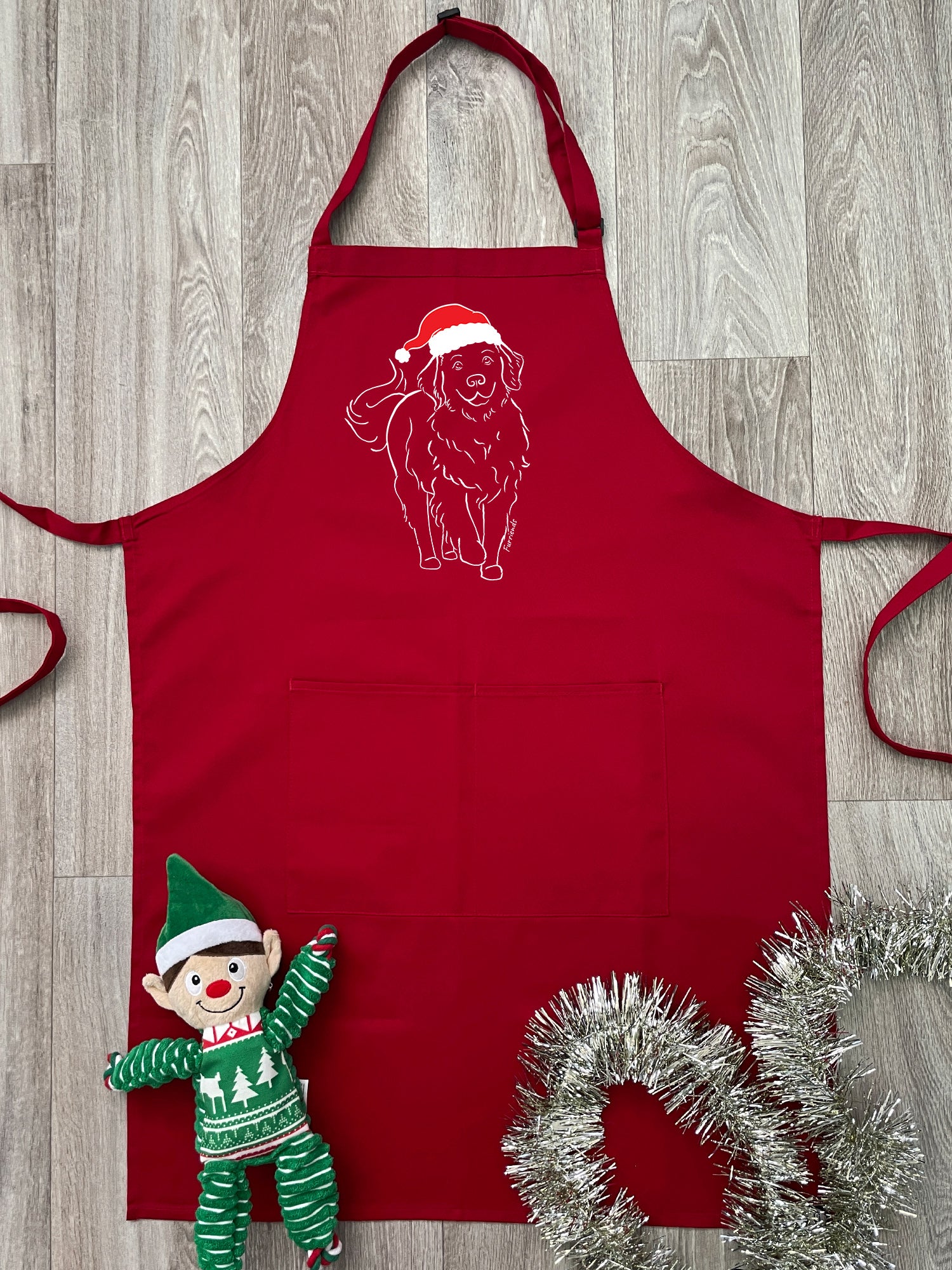 Golden Retriever Christmas Edition Bib Apron